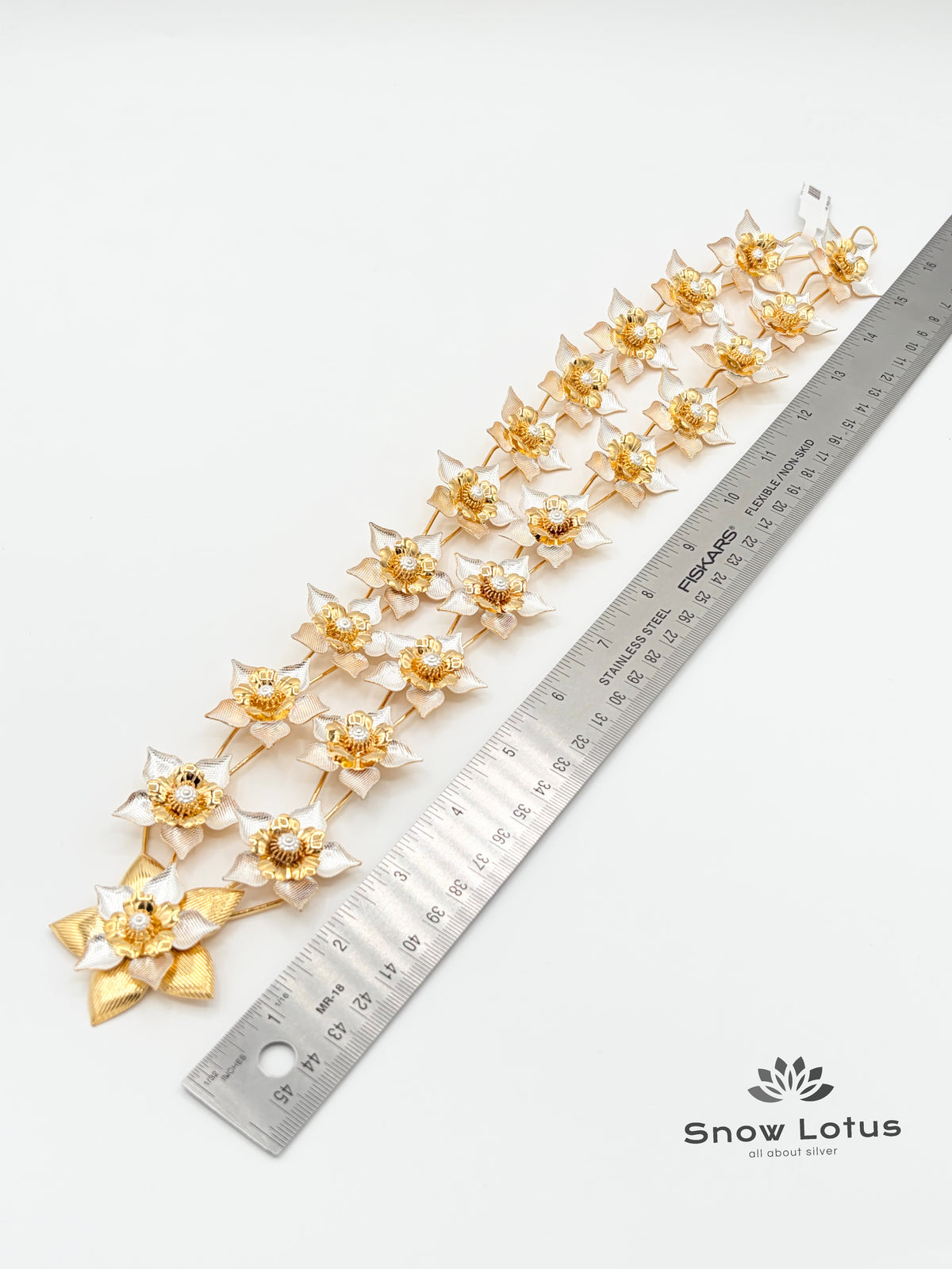 Gold Polish Flower Haaram/Mala M1