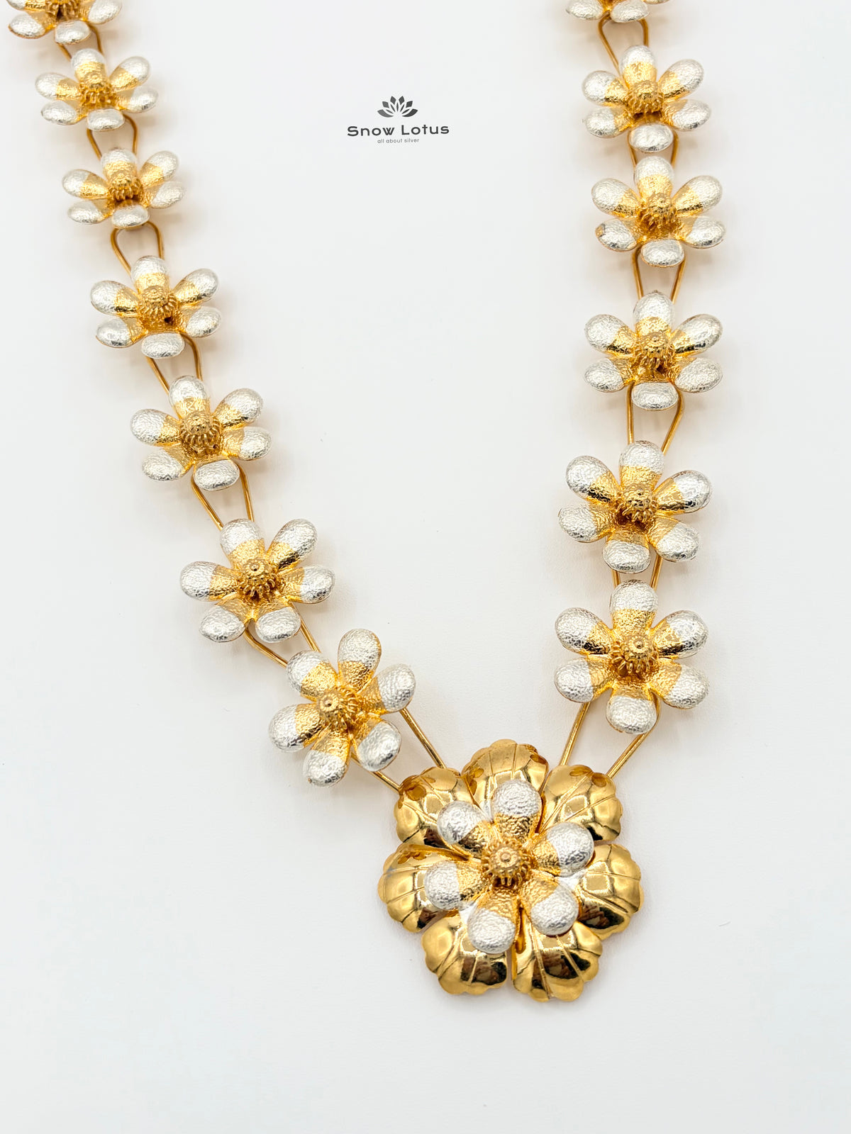 Gold Polish Flower Haaram/Mala M6