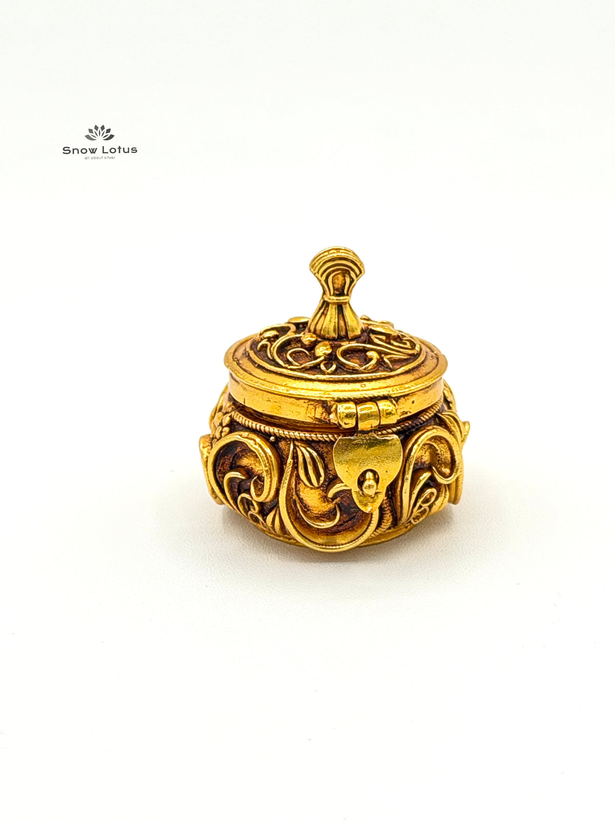 Gold Plated Special Kumkum Box Nakshi