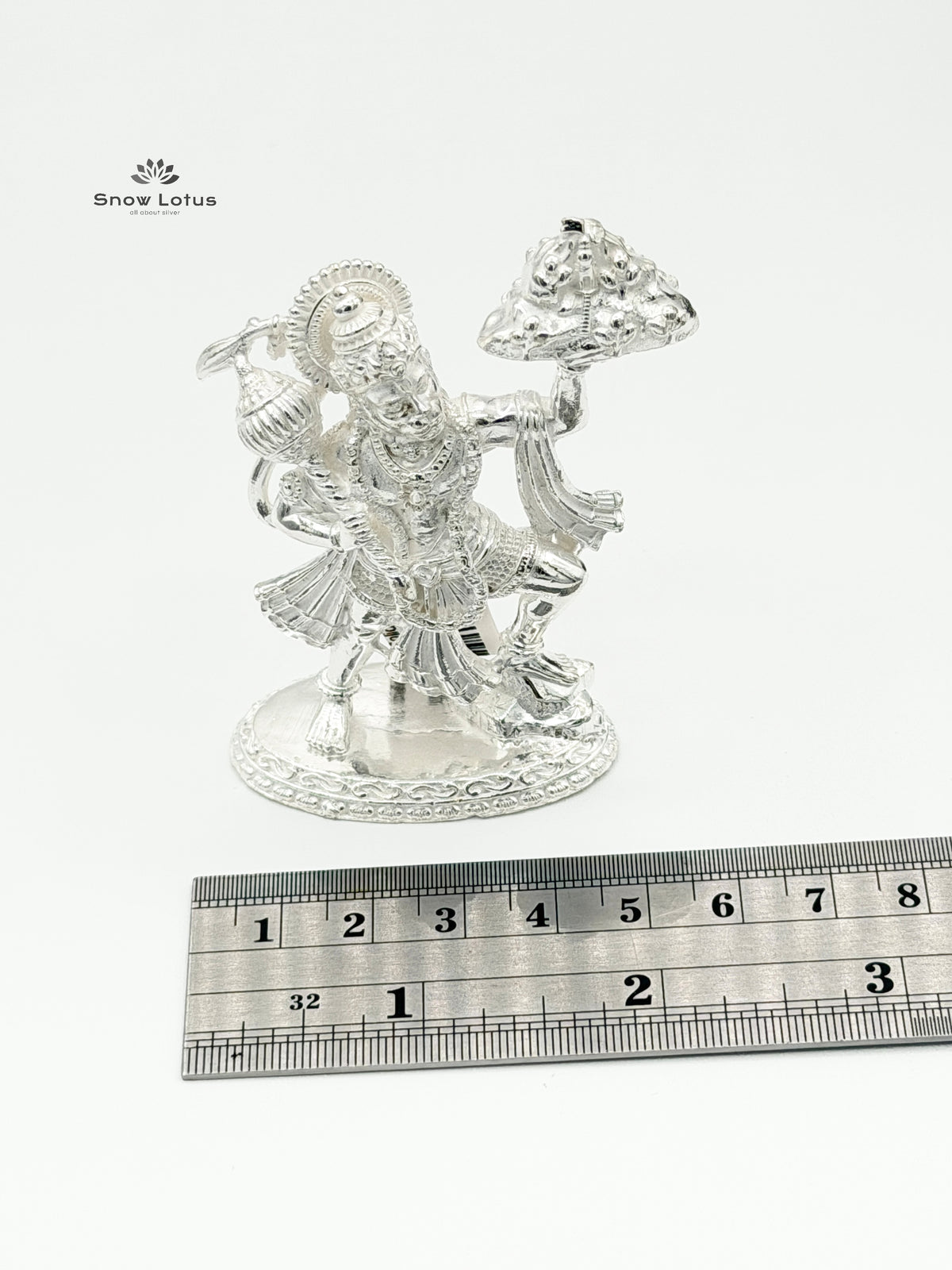 Sanjeevani Hanuman Silver Solid 3D