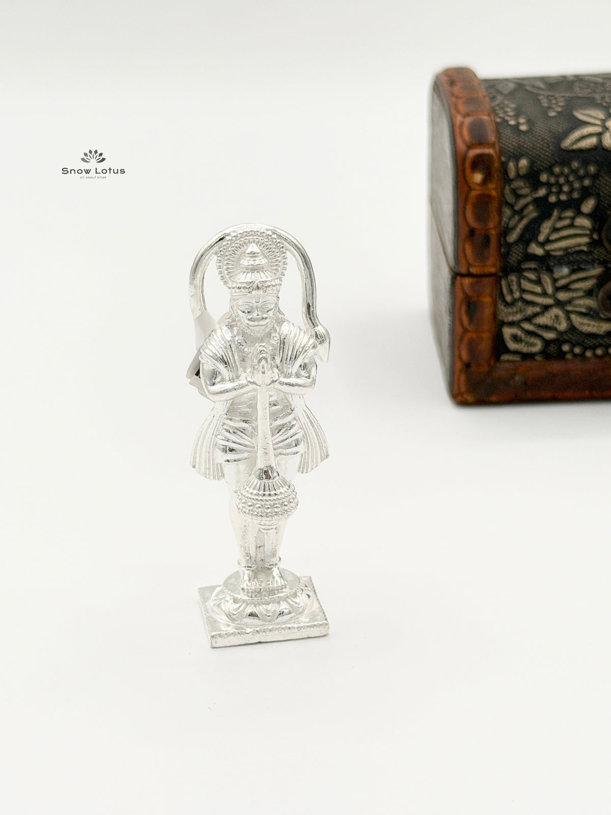 Bhakta Hanuman Silver Solid 3D