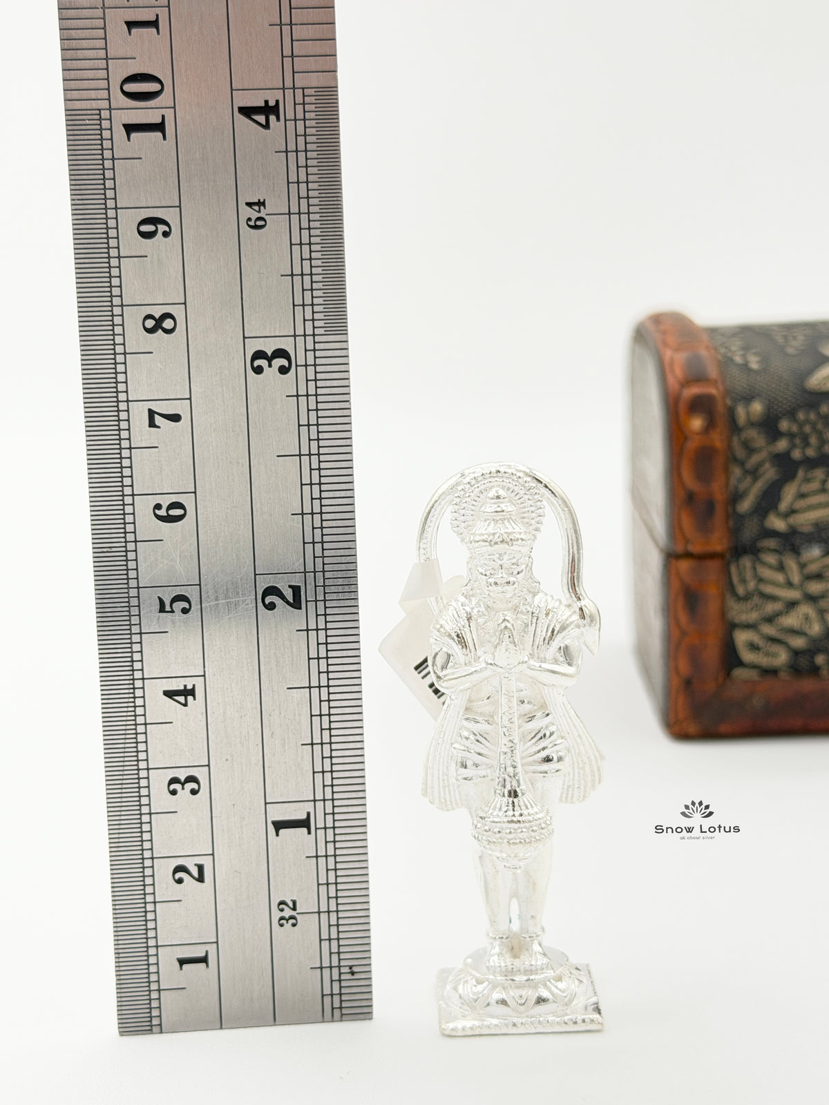 Bhakta Hanuman Silver Solid 3D