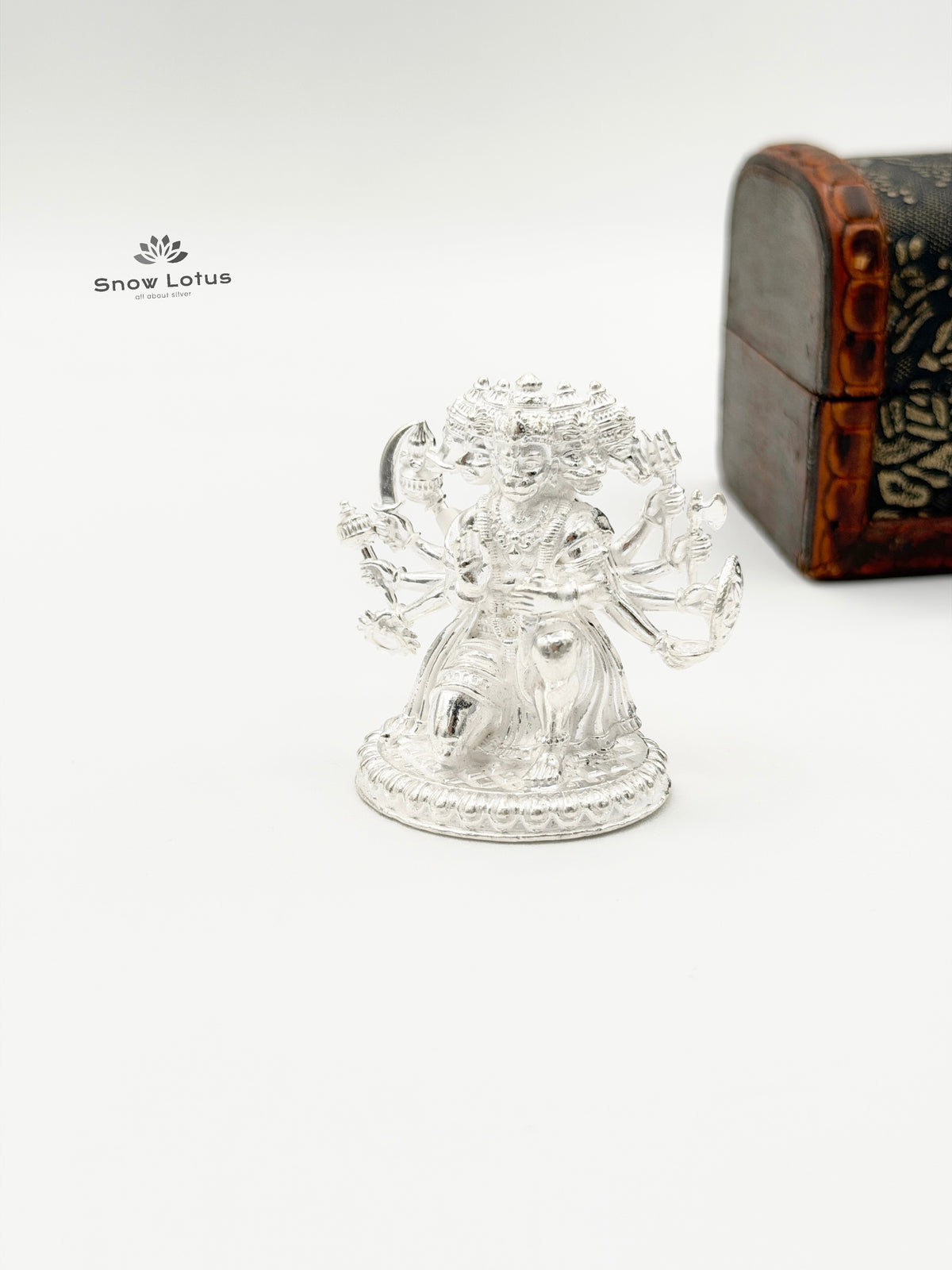 Panchamukha Hanuman Silver Solid 3D
