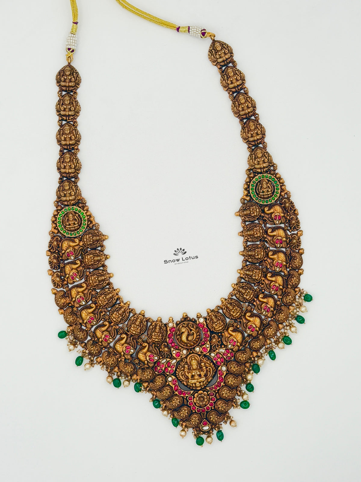 Elaborately Carved Lakshmi Neckpiece