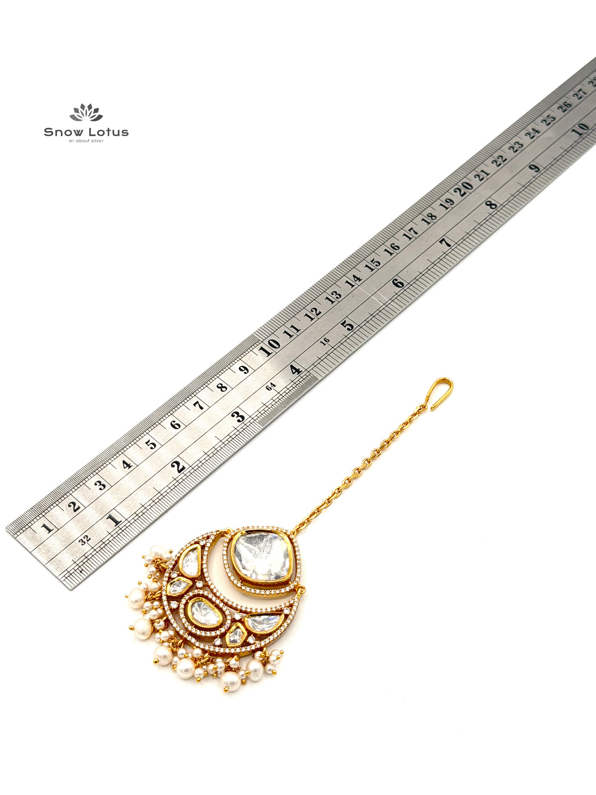 Marvelous Polki Neckpiece Set(with earrings & Maang Tikka)