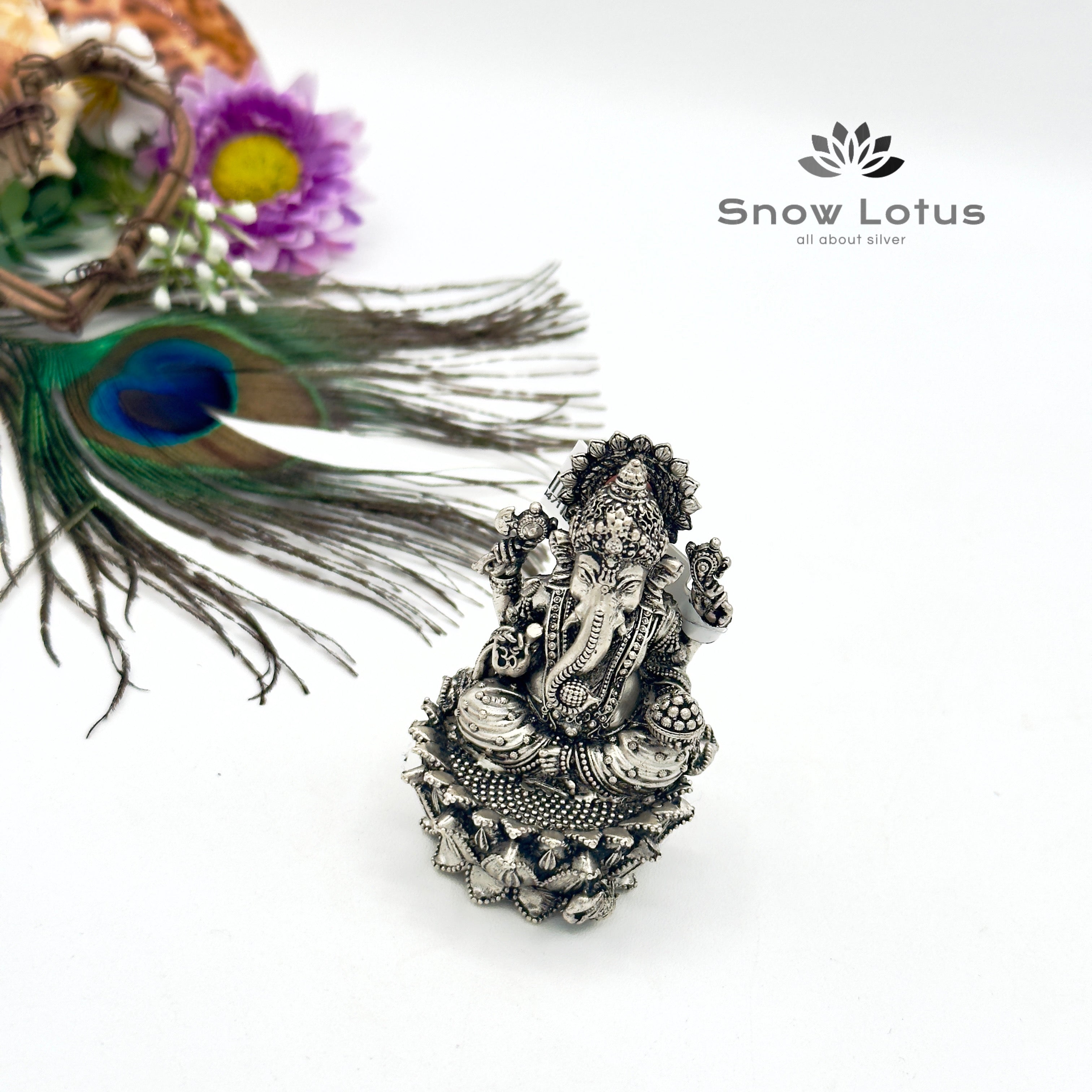 Ganesh on Lotus work 3D Hallow