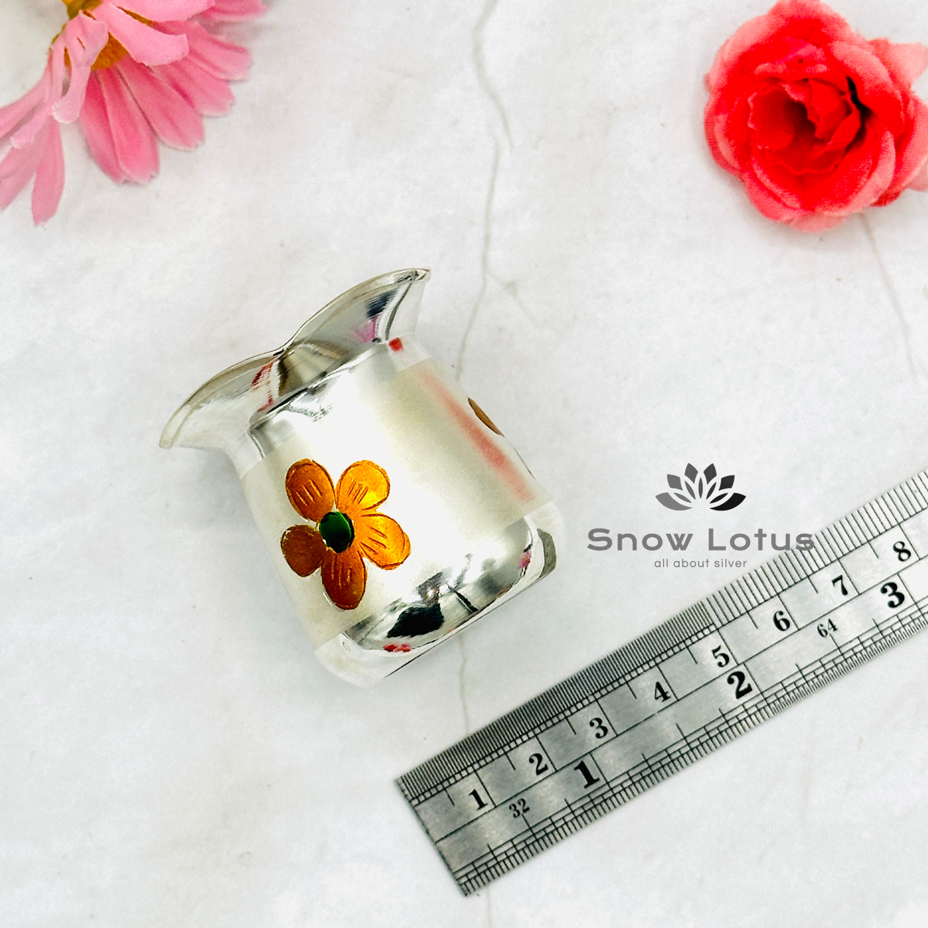 Enamel Flower Glass