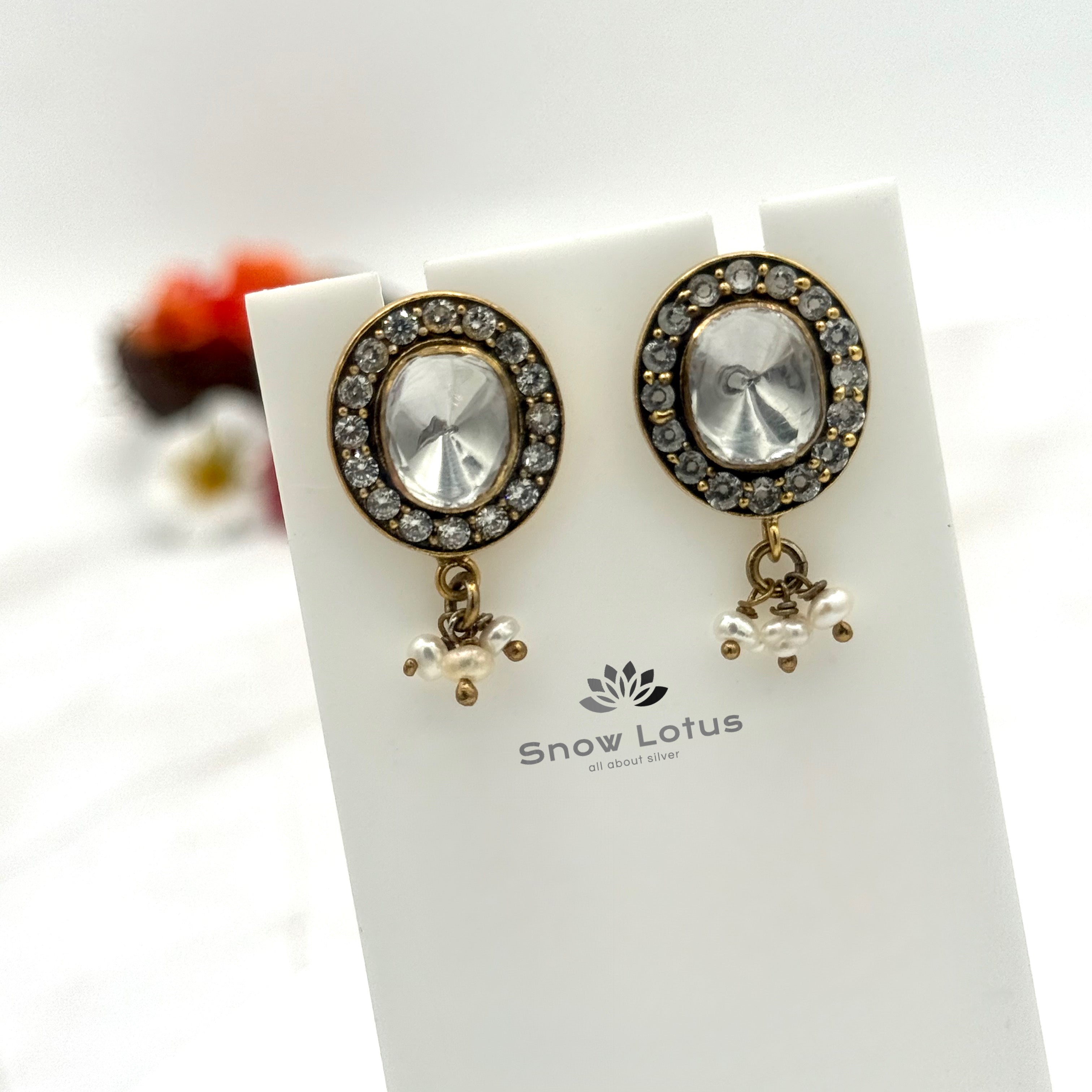 Triple Moissanite Mangalsutra with Earrings