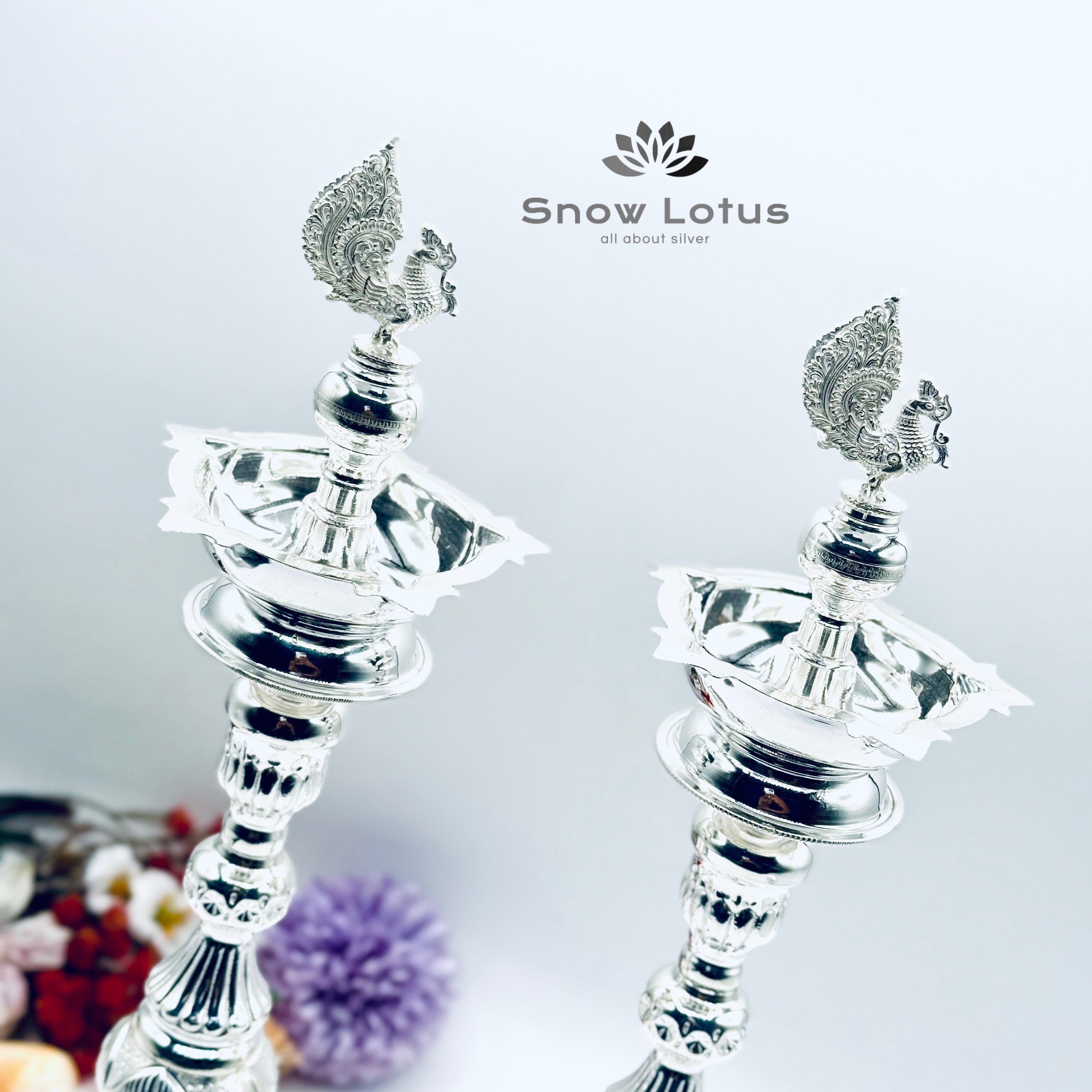 Long Diyas Nakshi with Peacock M2