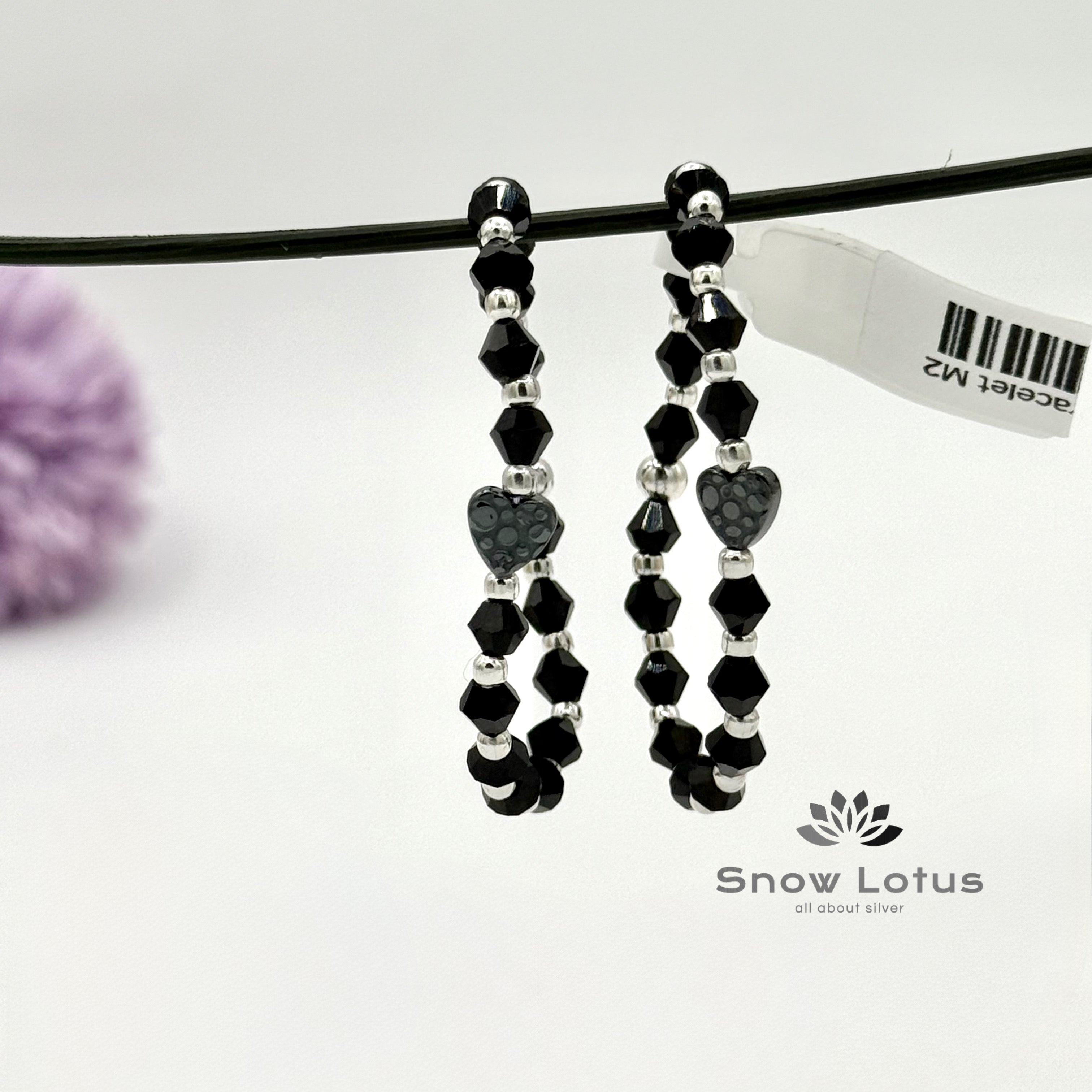 Black Bead Payal/Bracelet M2