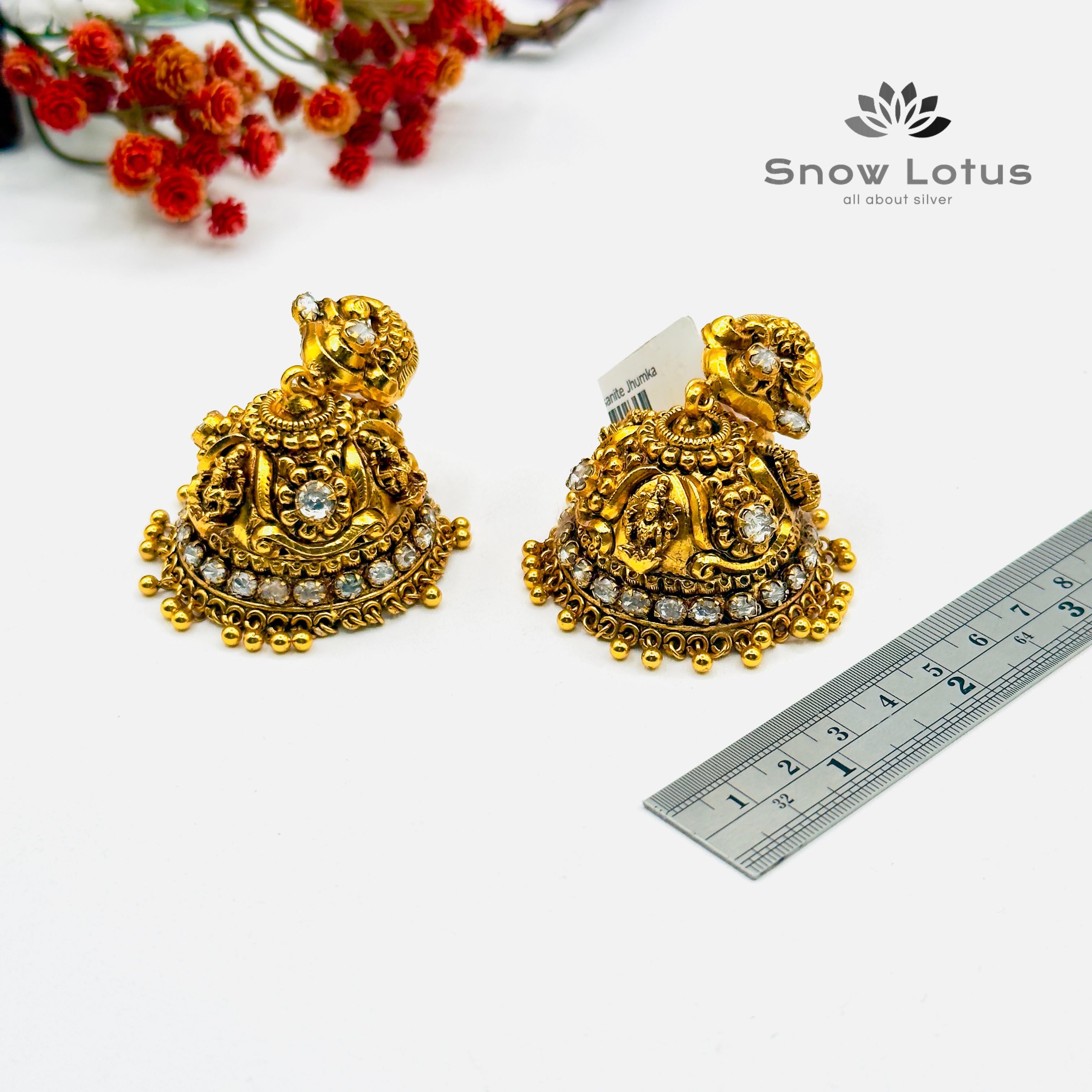 Big Bell Lakshmi Moissanite Jhumka