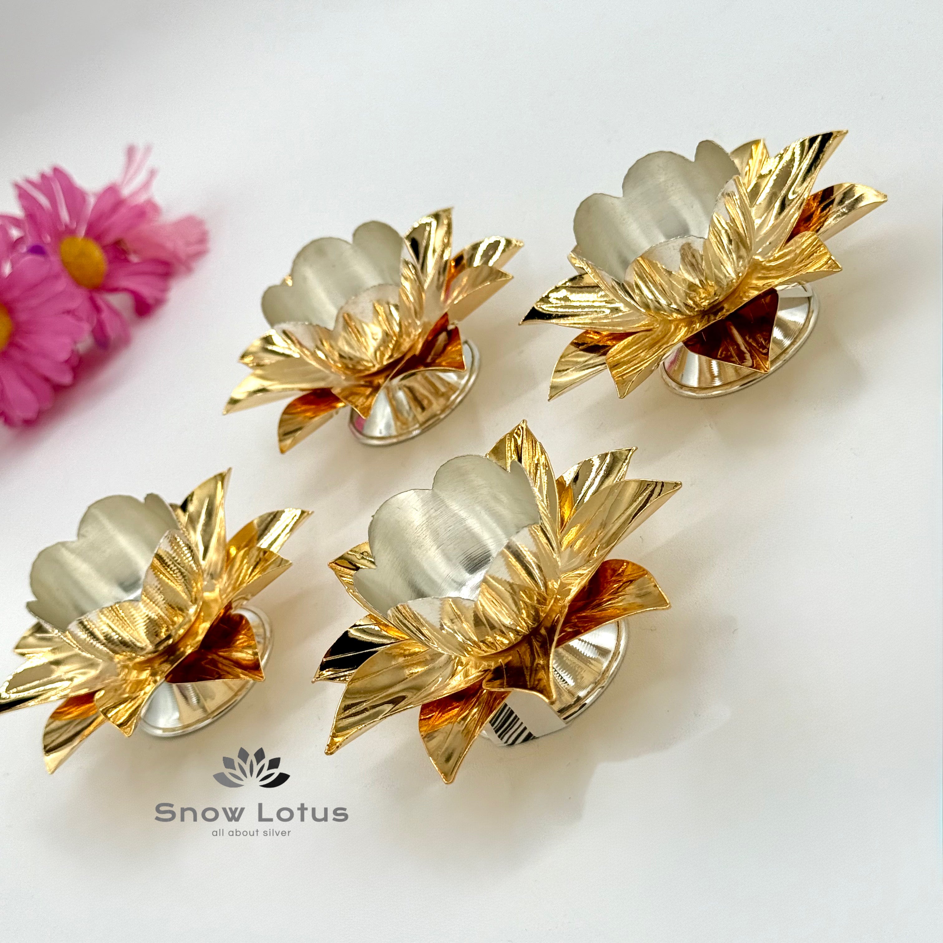 Gold Polish Lotus Flower Bowl