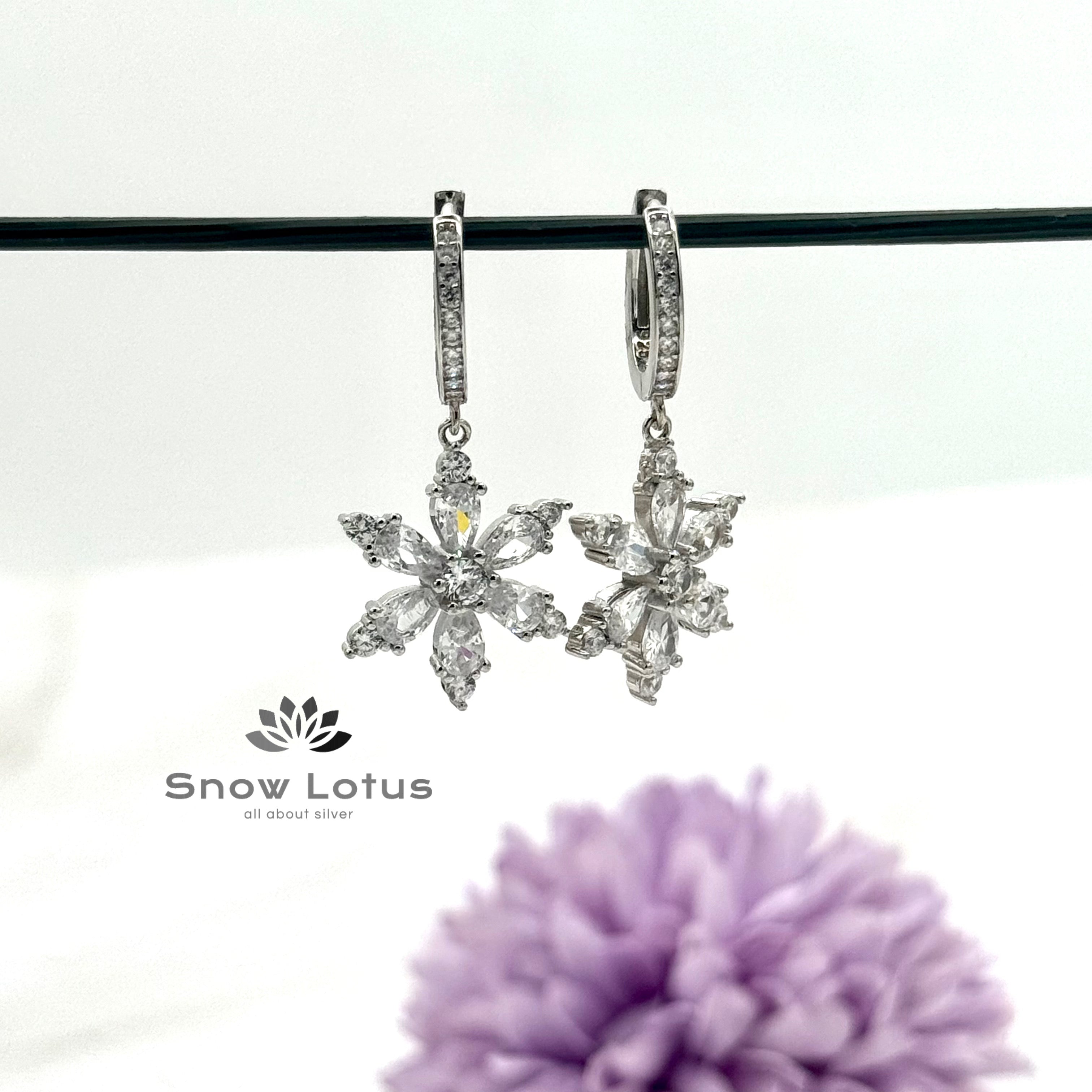 Floral CZ Bali Silver