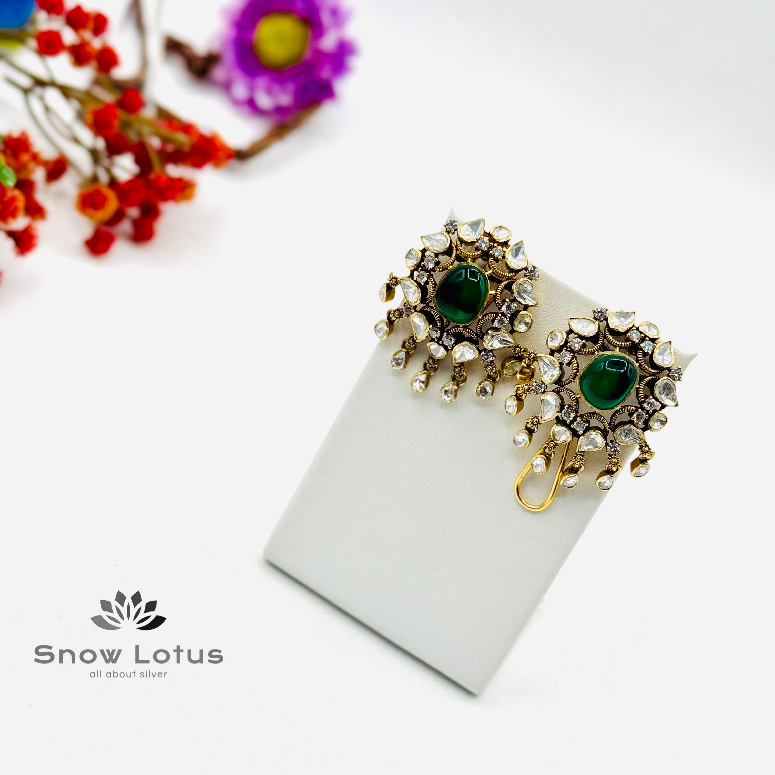 Moissanite Drops Studs