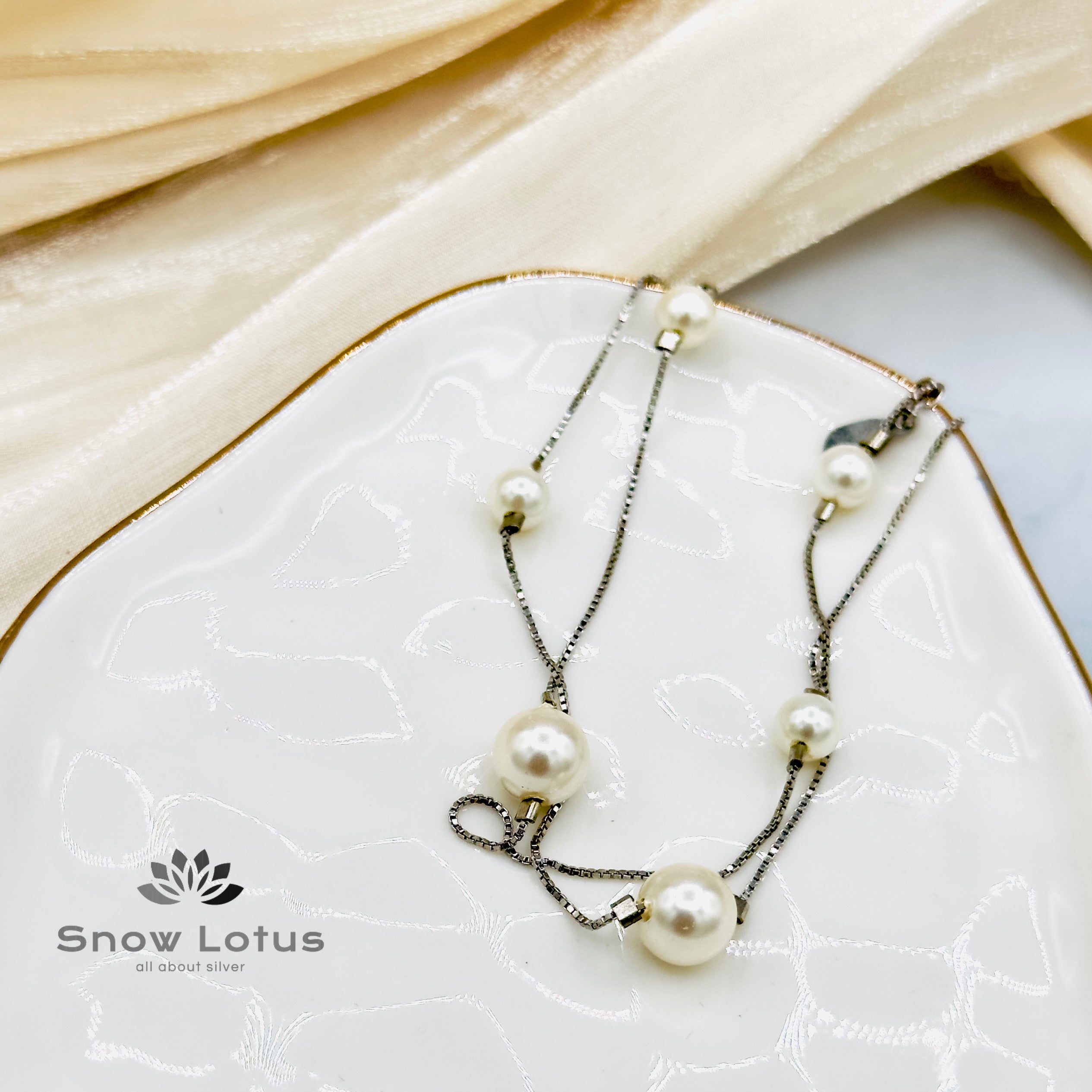 Bracelets with 6 Pearls double layer