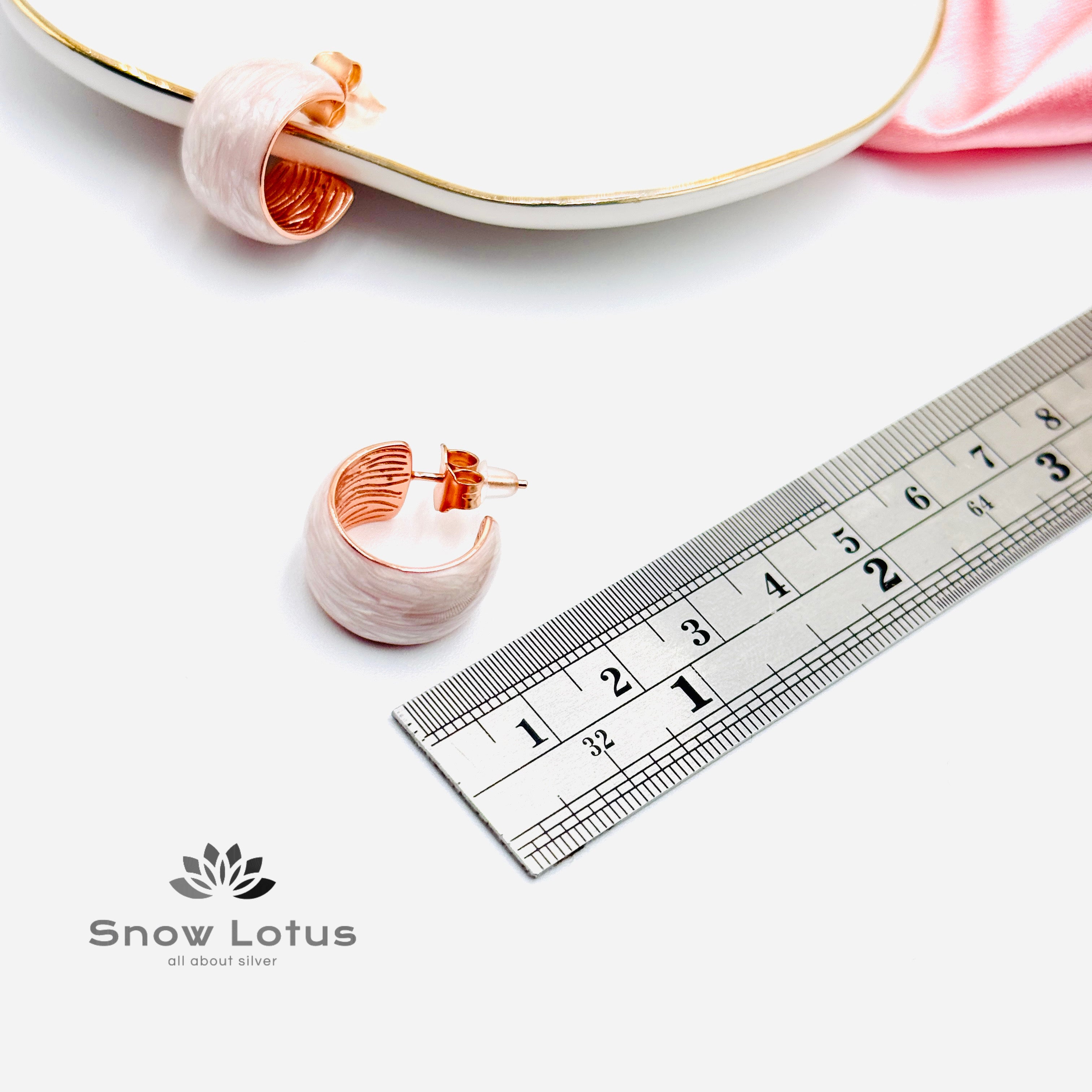 Pinkish Enamel Earrings