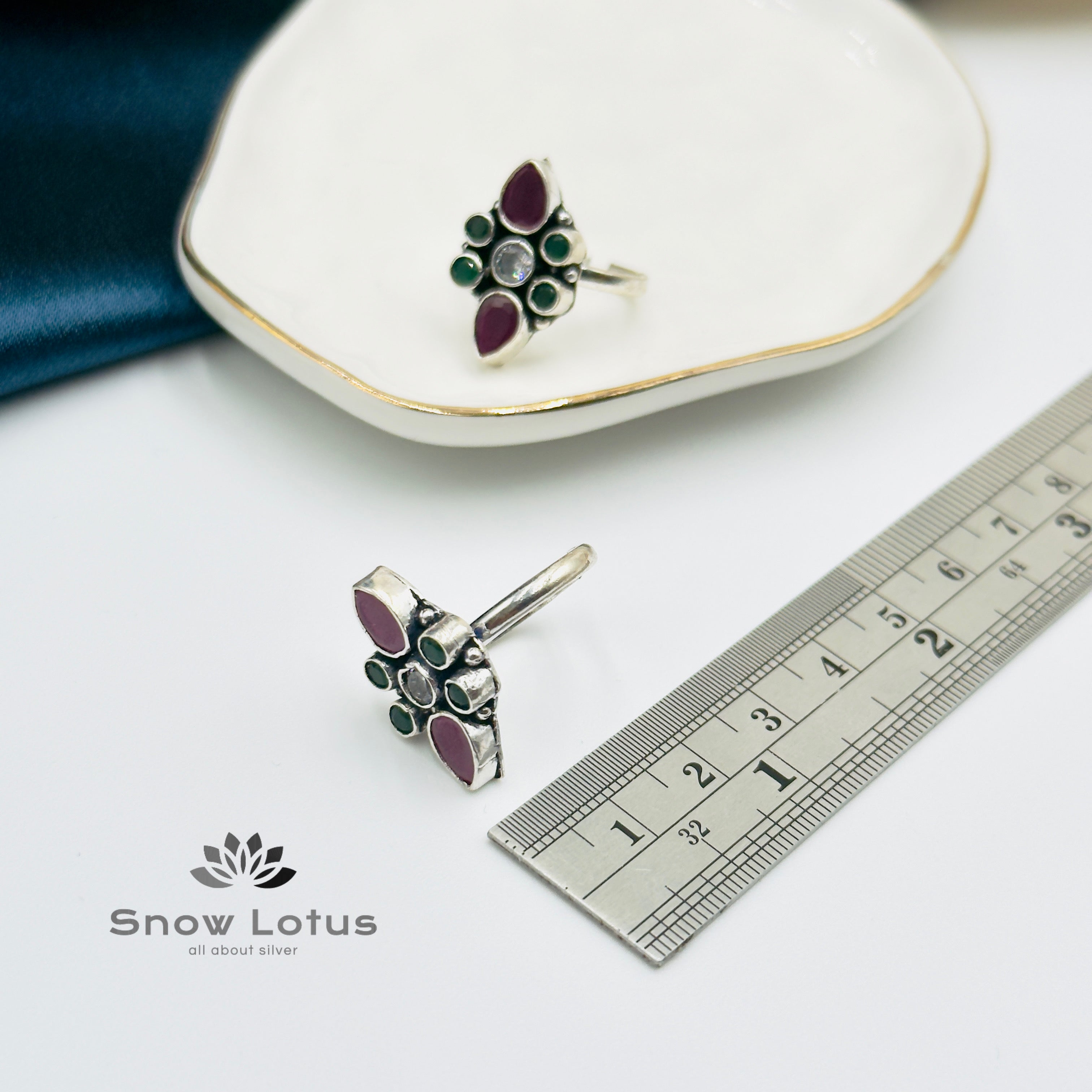 Toe Rings Cut Stone M20