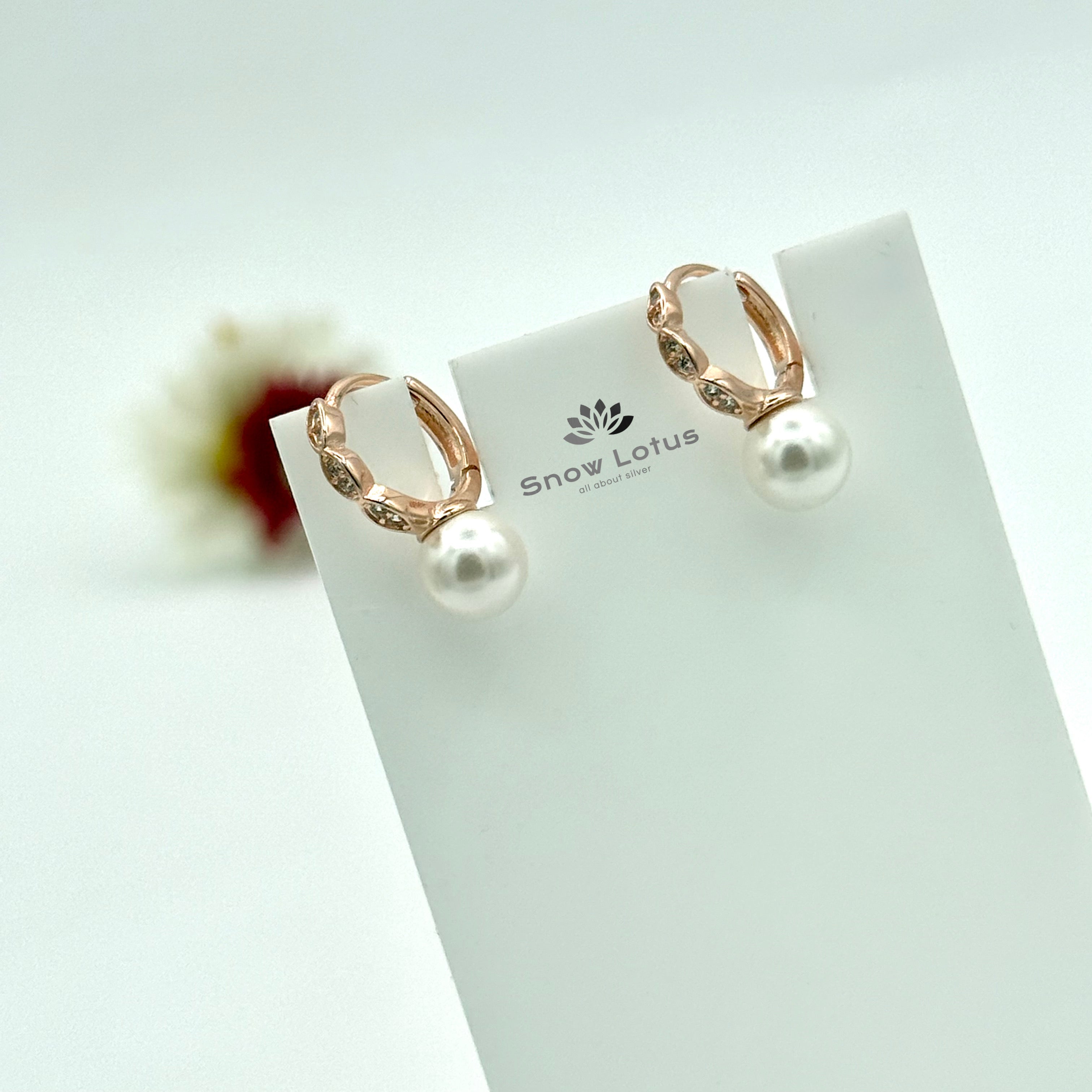 Rose gold Pearl drop Bali