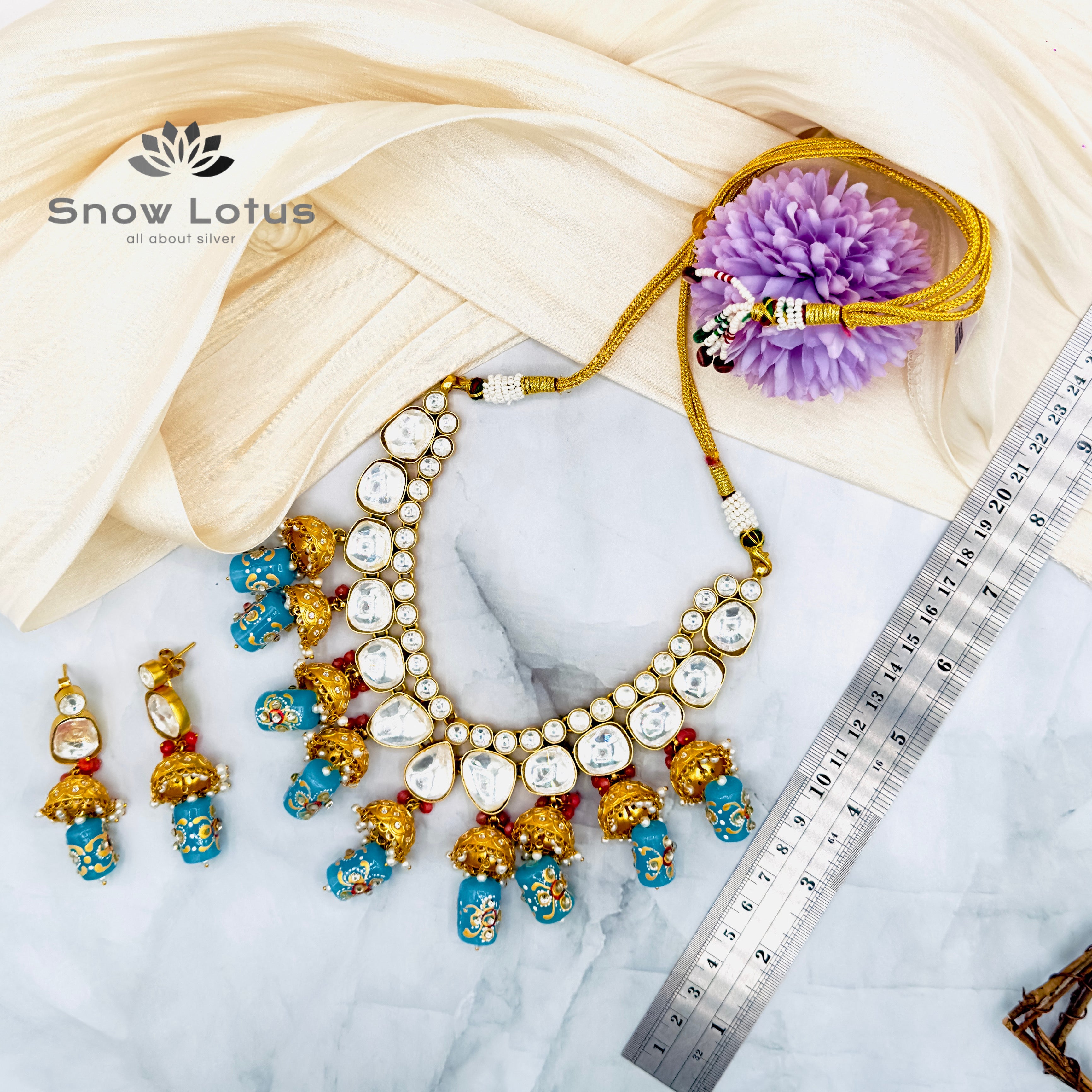 Enormous Kundan Neckpiece With Earrings
