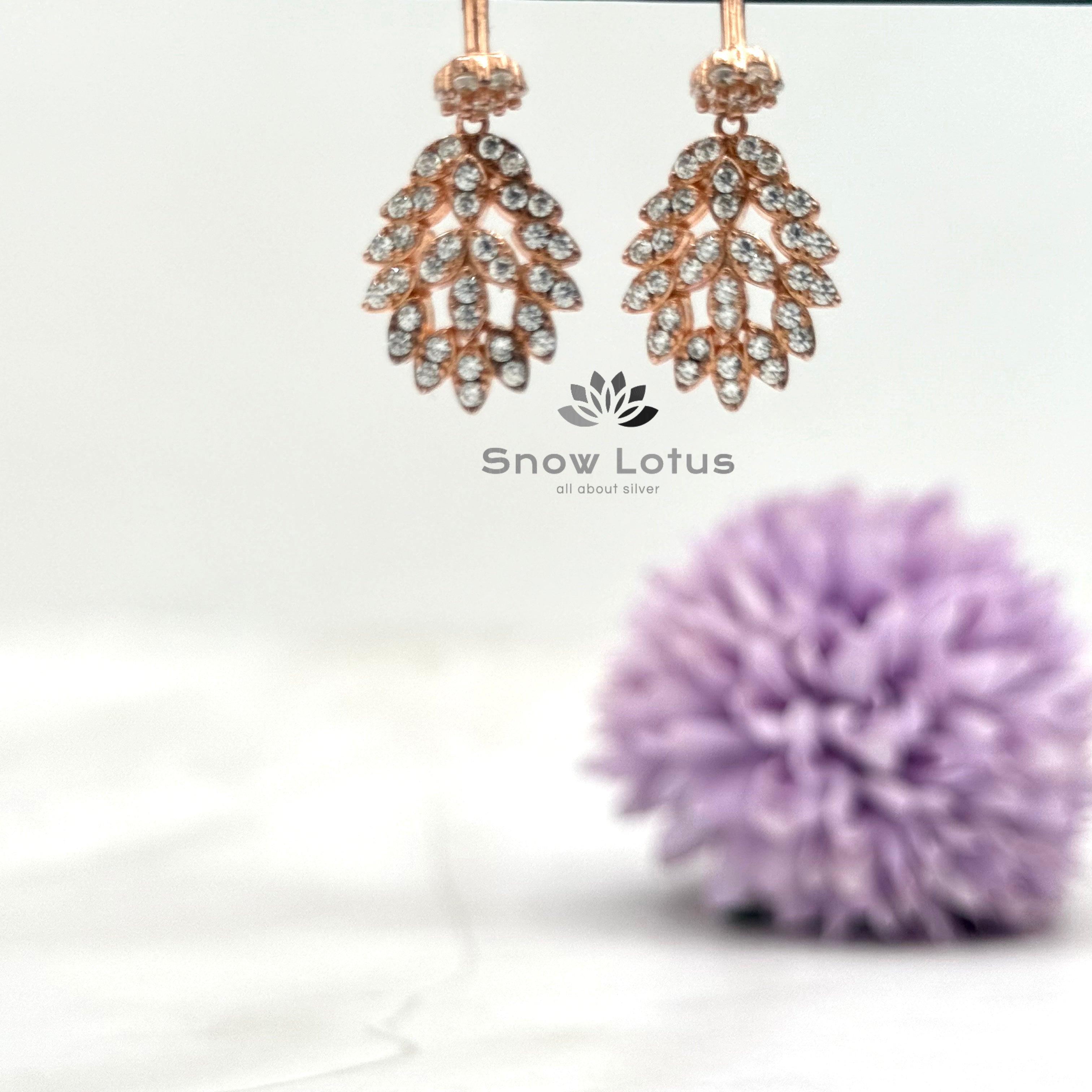 Elegant rose gold studs