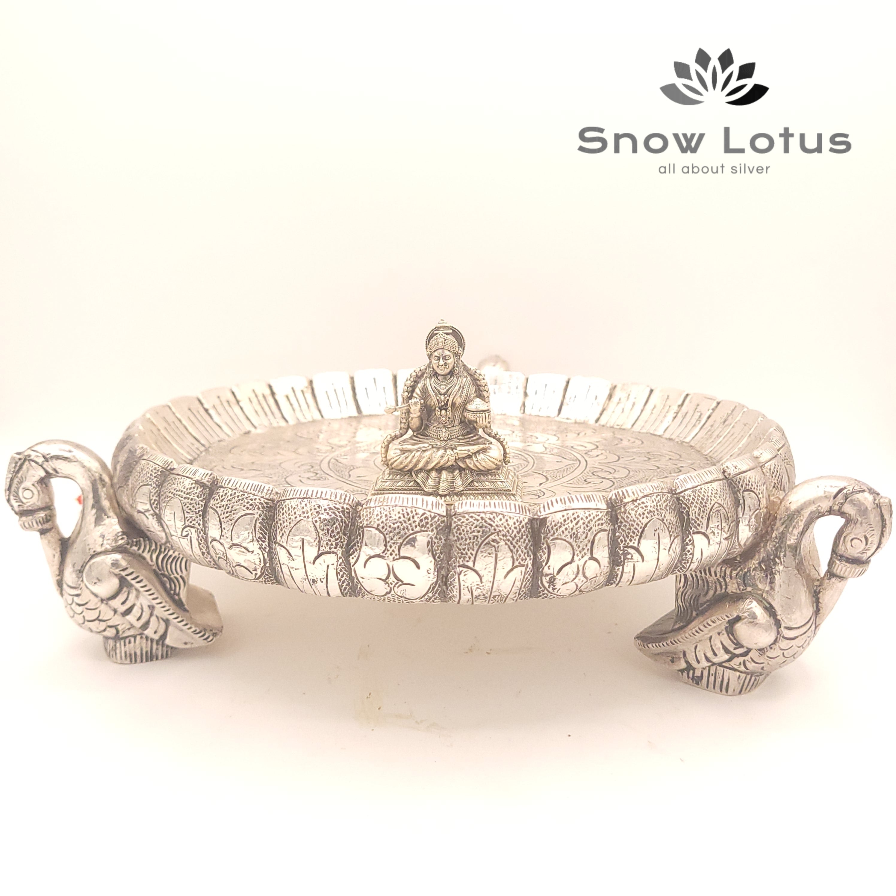 999 Silver Peetam Swan (Teak wood)