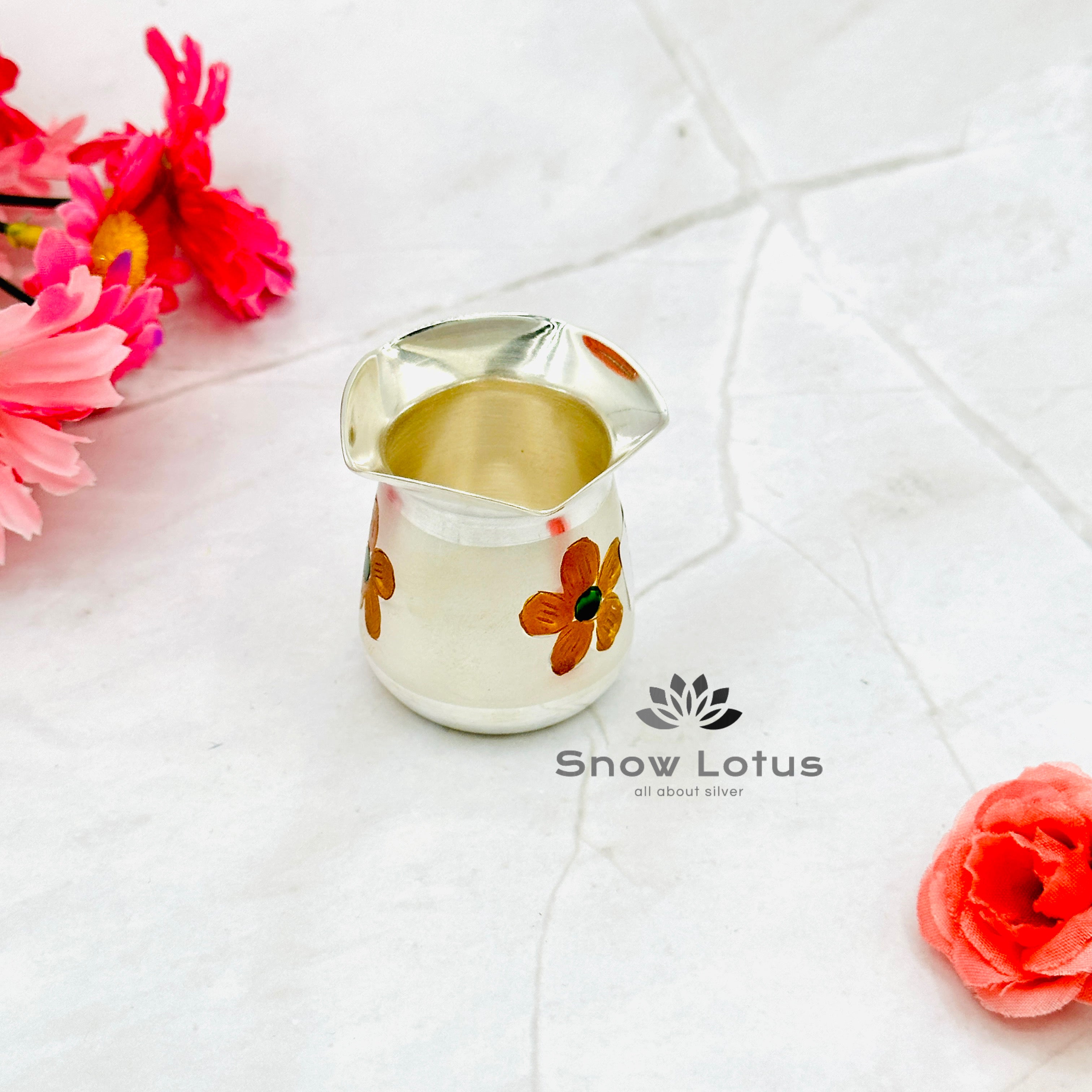 Enamel Flower Glass