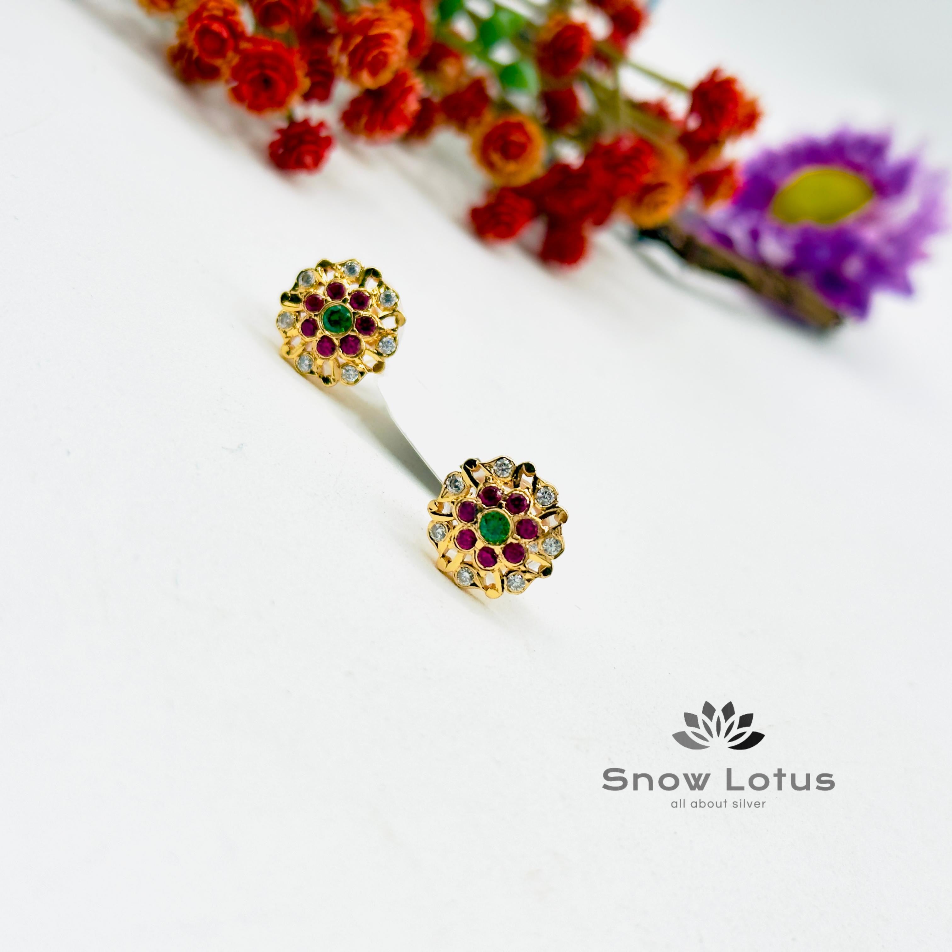 Green Dot Mini Studs