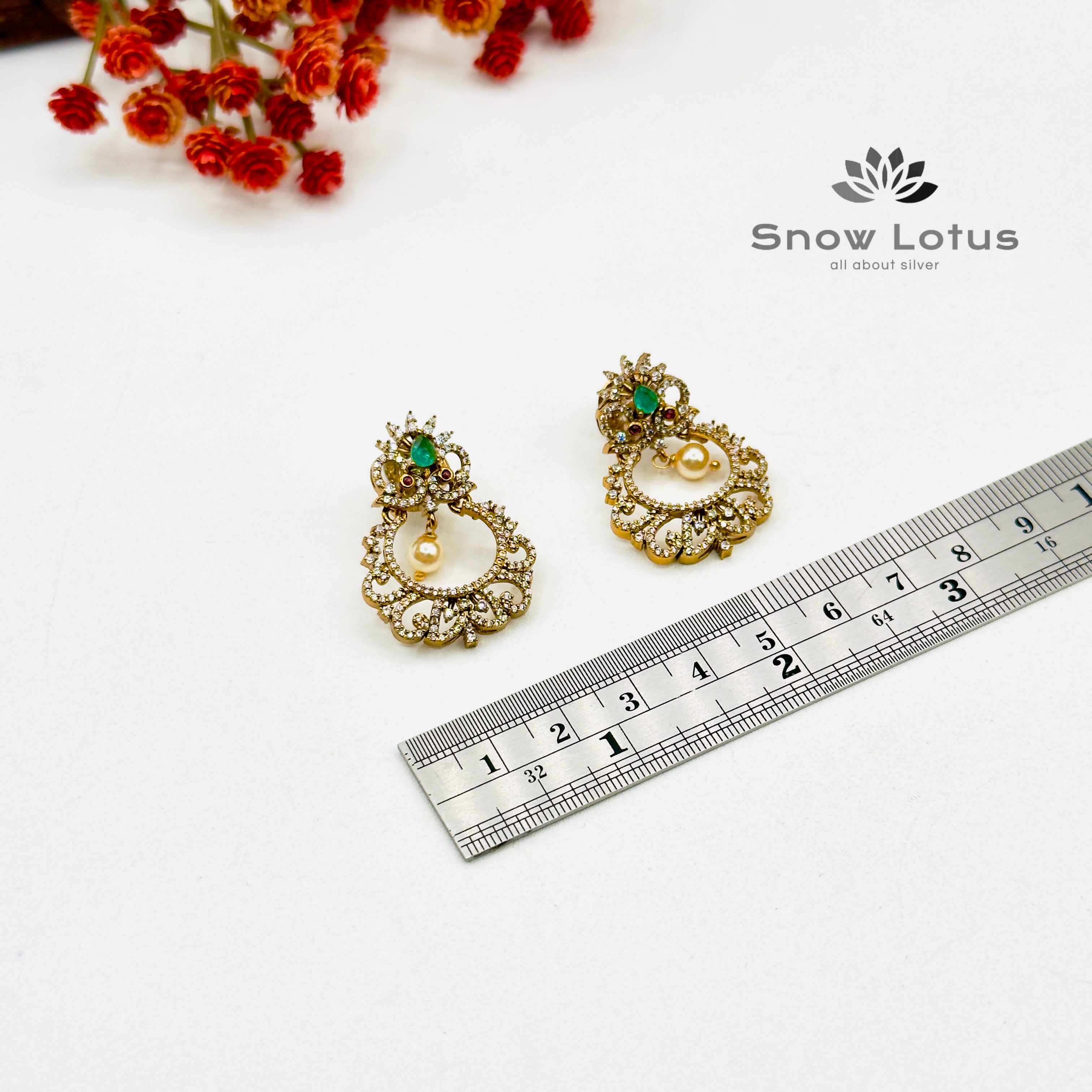 Small Zircon stones Chandbali