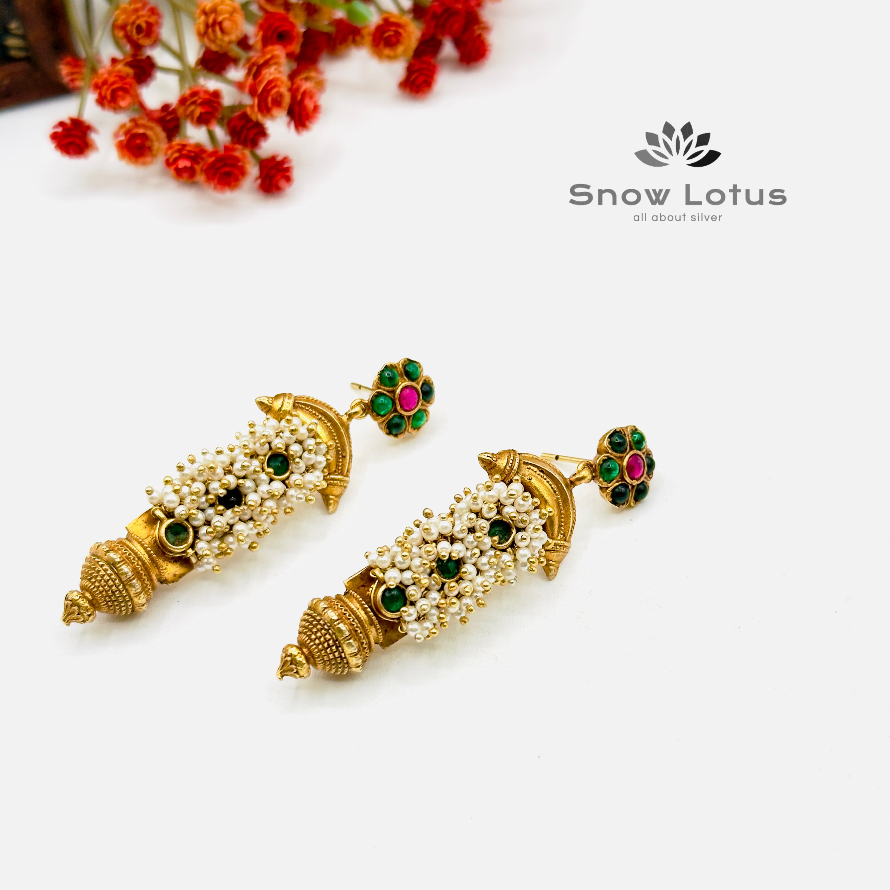 Traditional Pearled Kemp Earrings