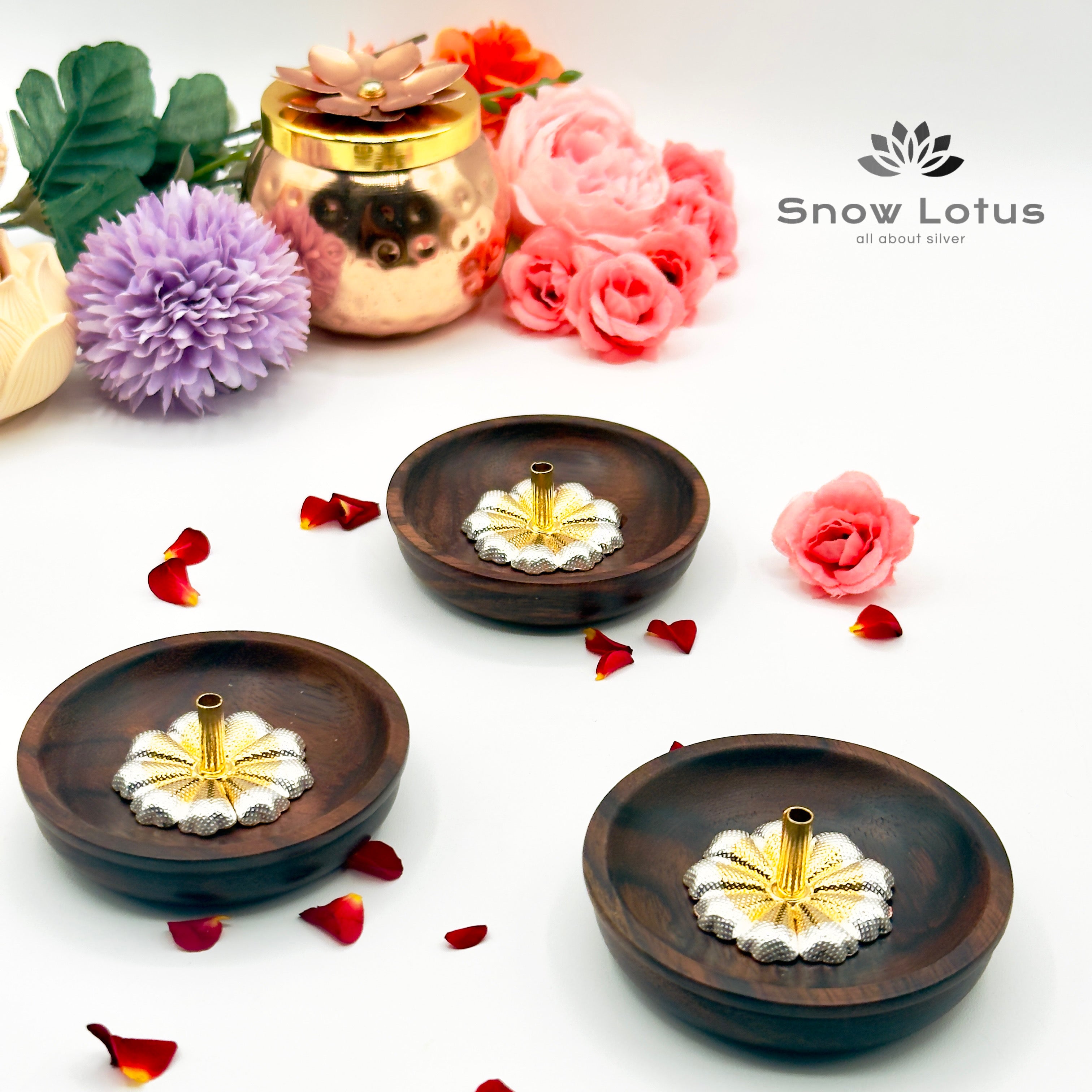 8.0 gms Rose Wood Flower Agarabathi Stand
