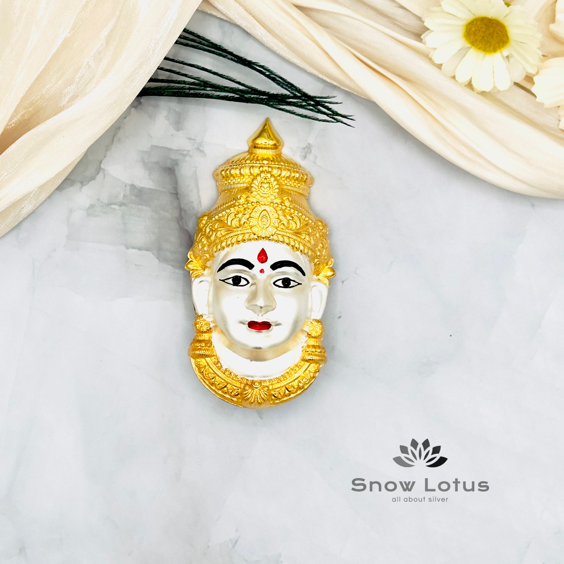 Ammavari face Silver with Highlights 925