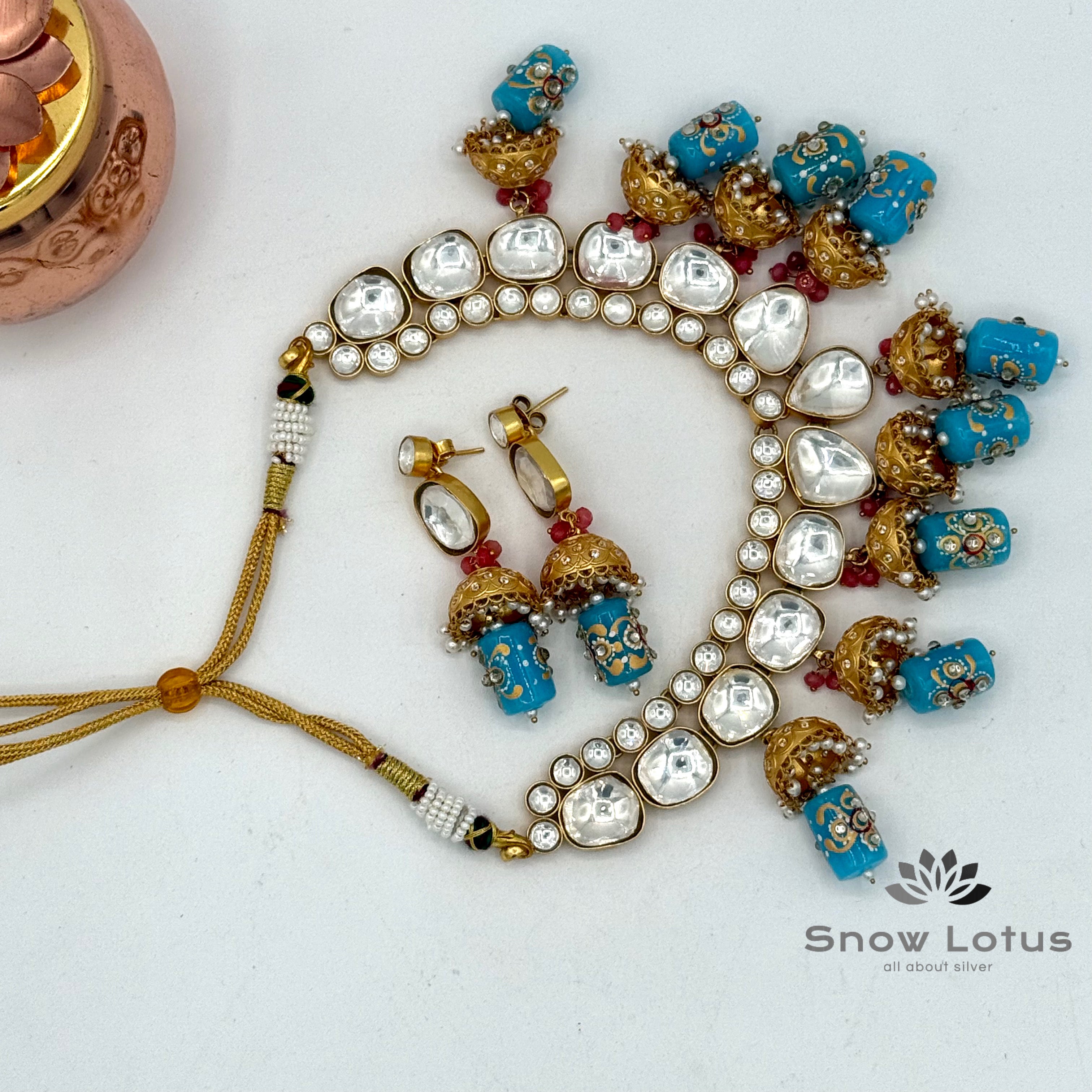 Enormous Kundan Neckpiece With Earrings