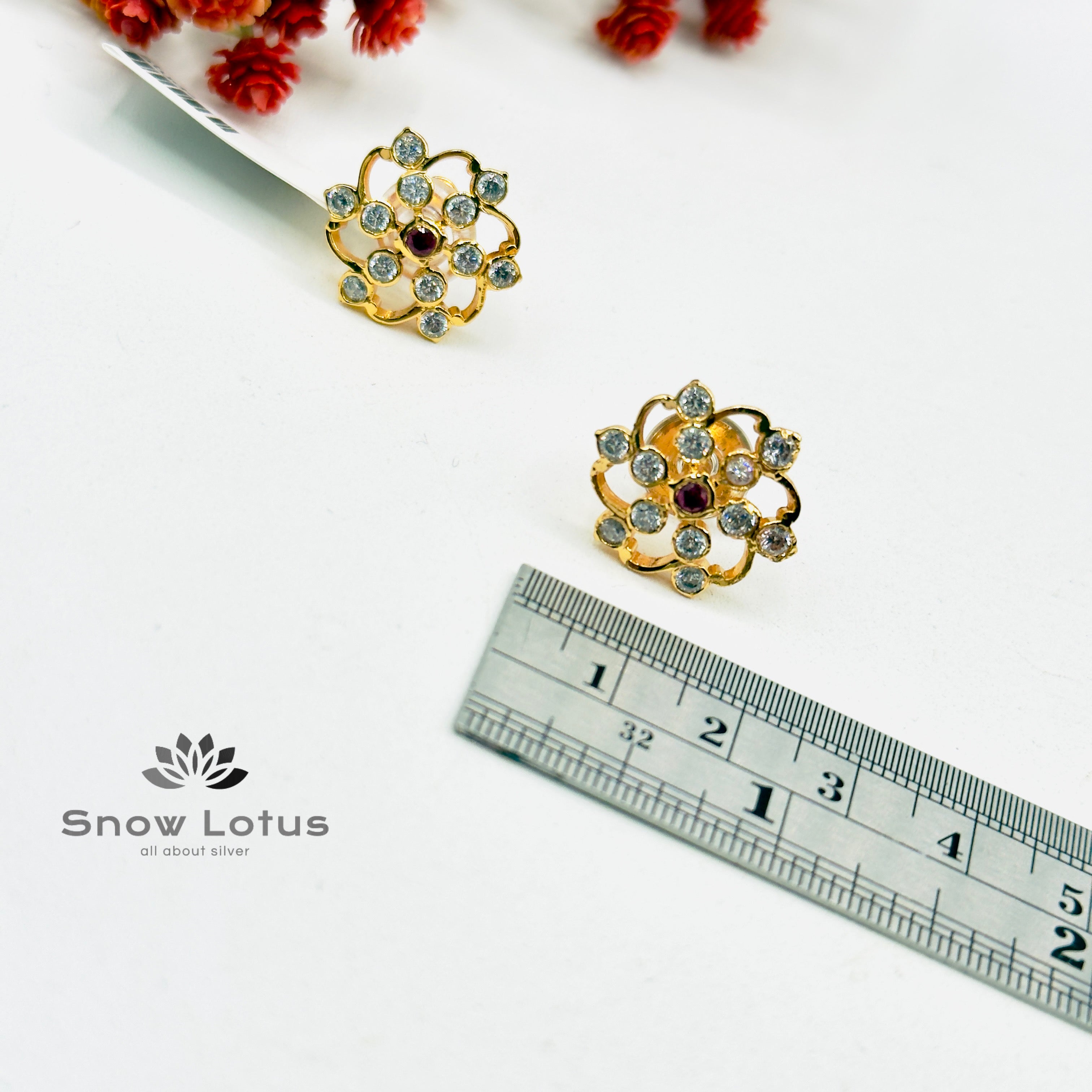 Glorious Pink Dot Studs