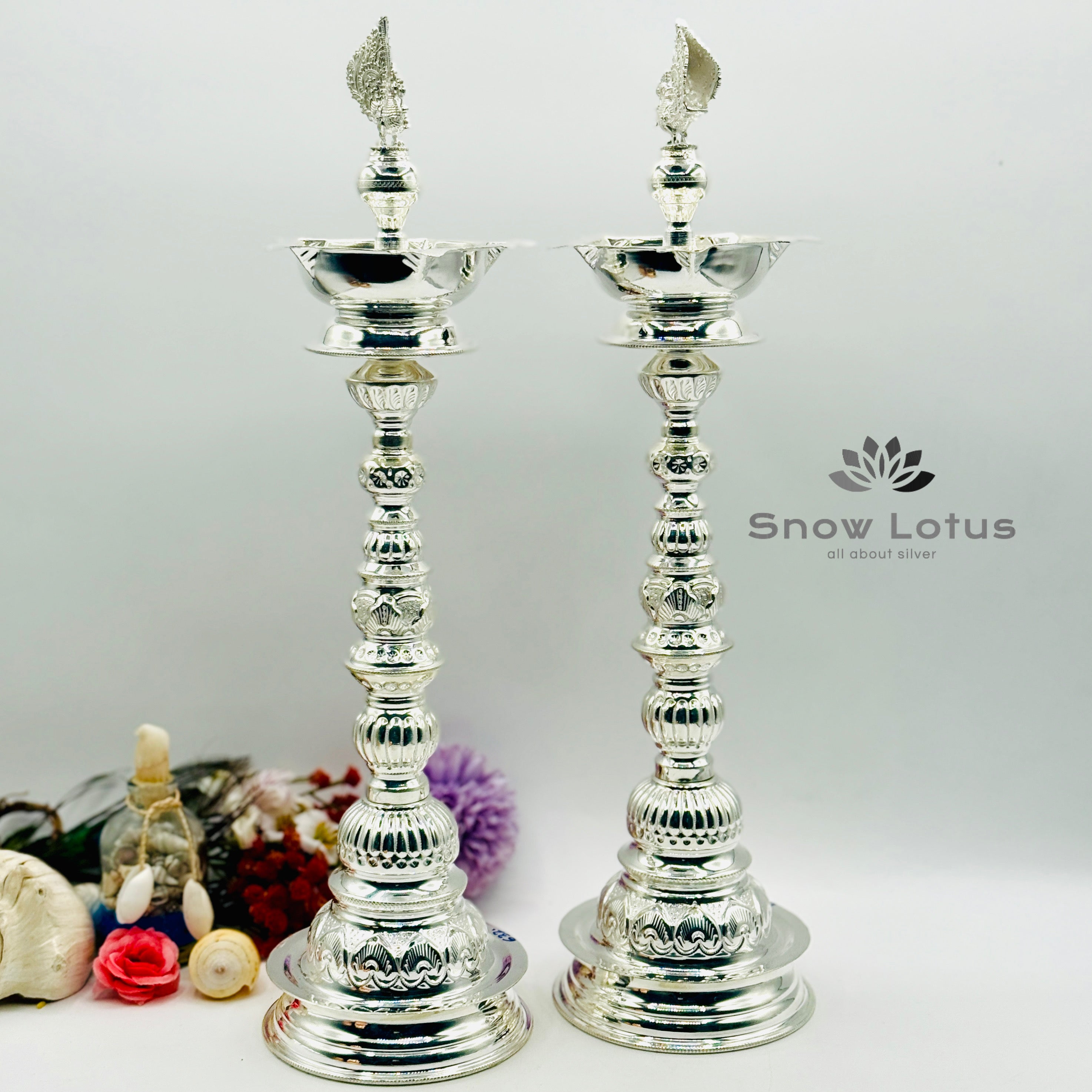 Long Diyas Nakshi with Peacock M1