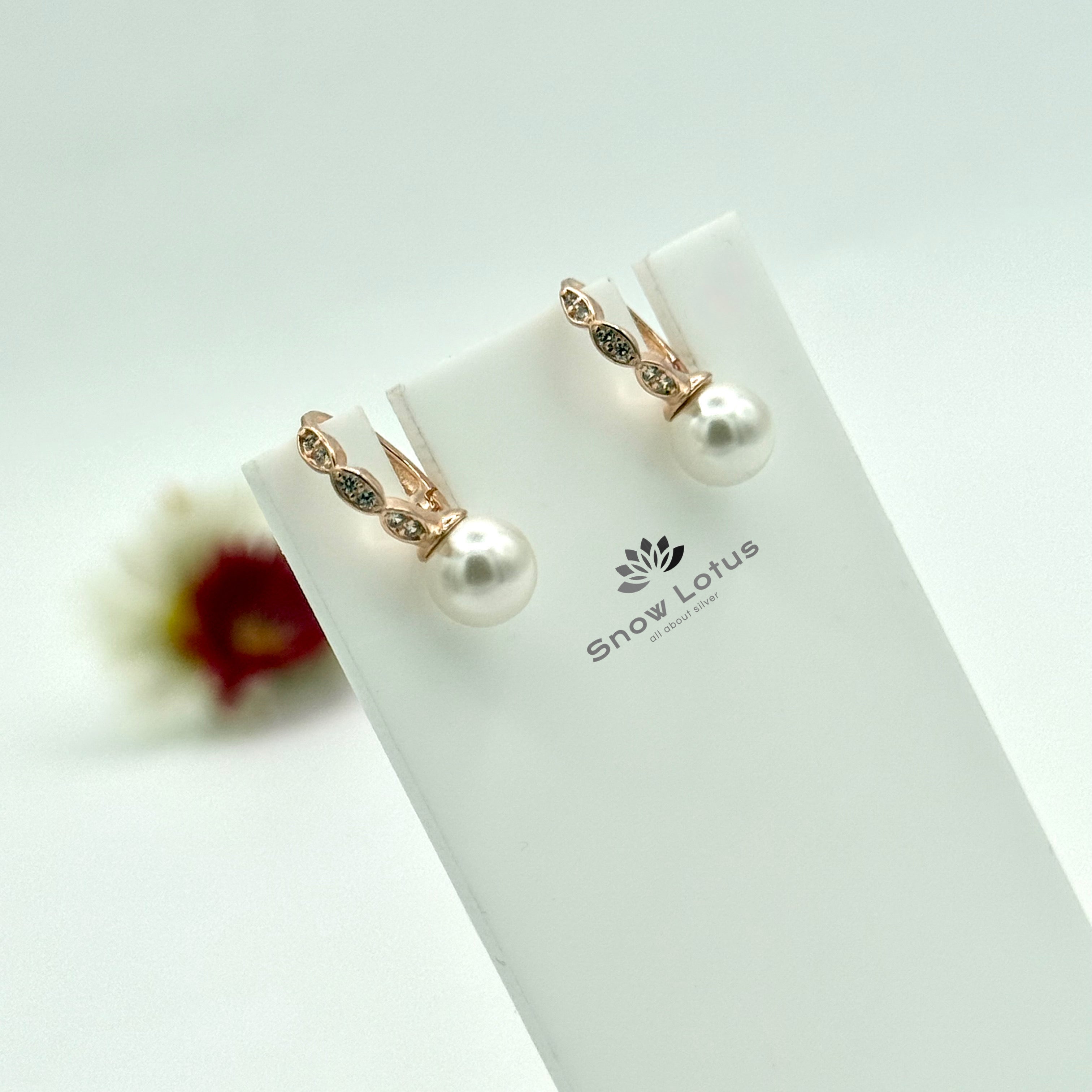 Rose gold Pearl drop Bali