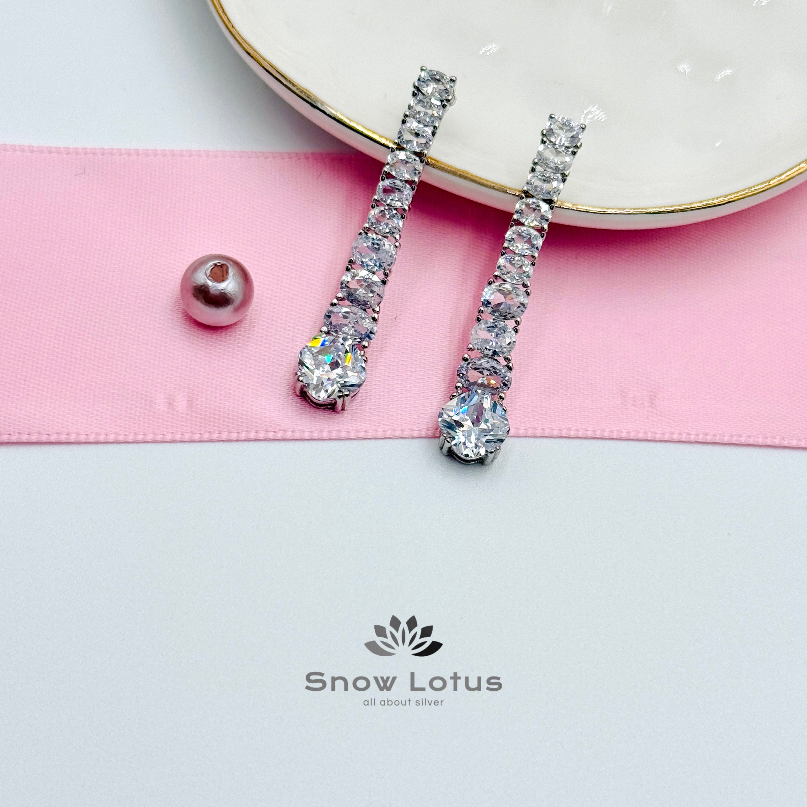 CZ Floral Earrings