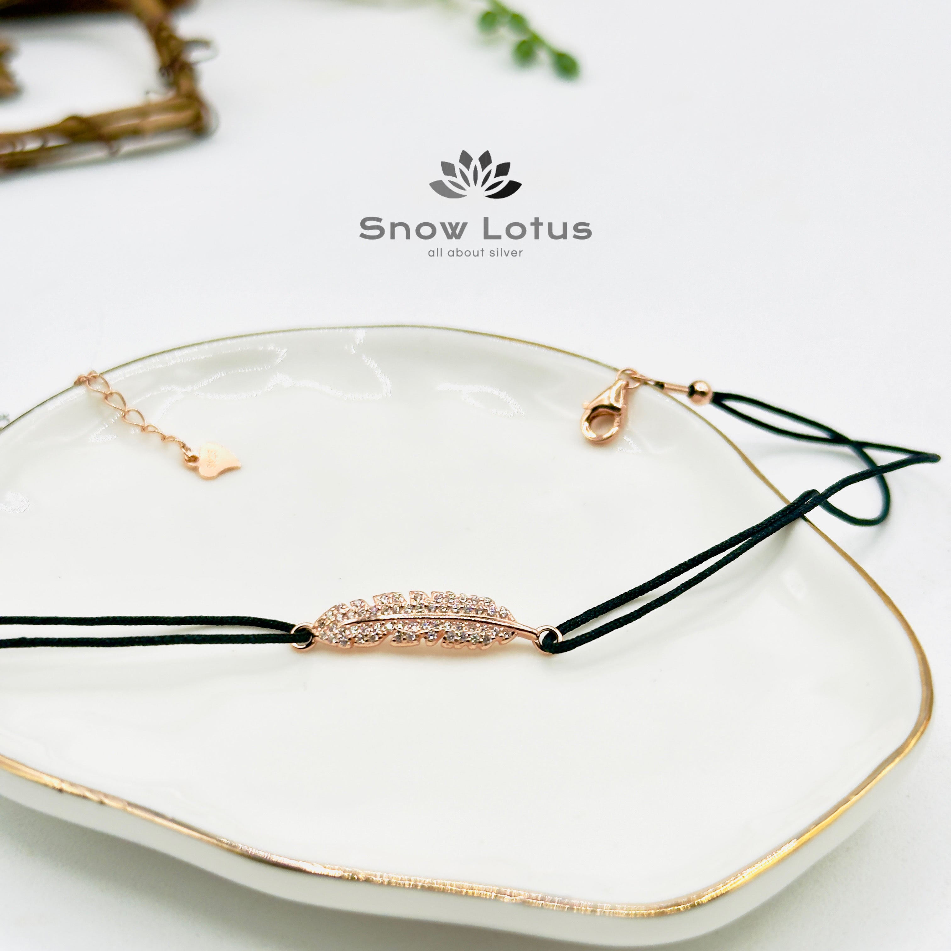 Rose Gold Feather Single Anklets