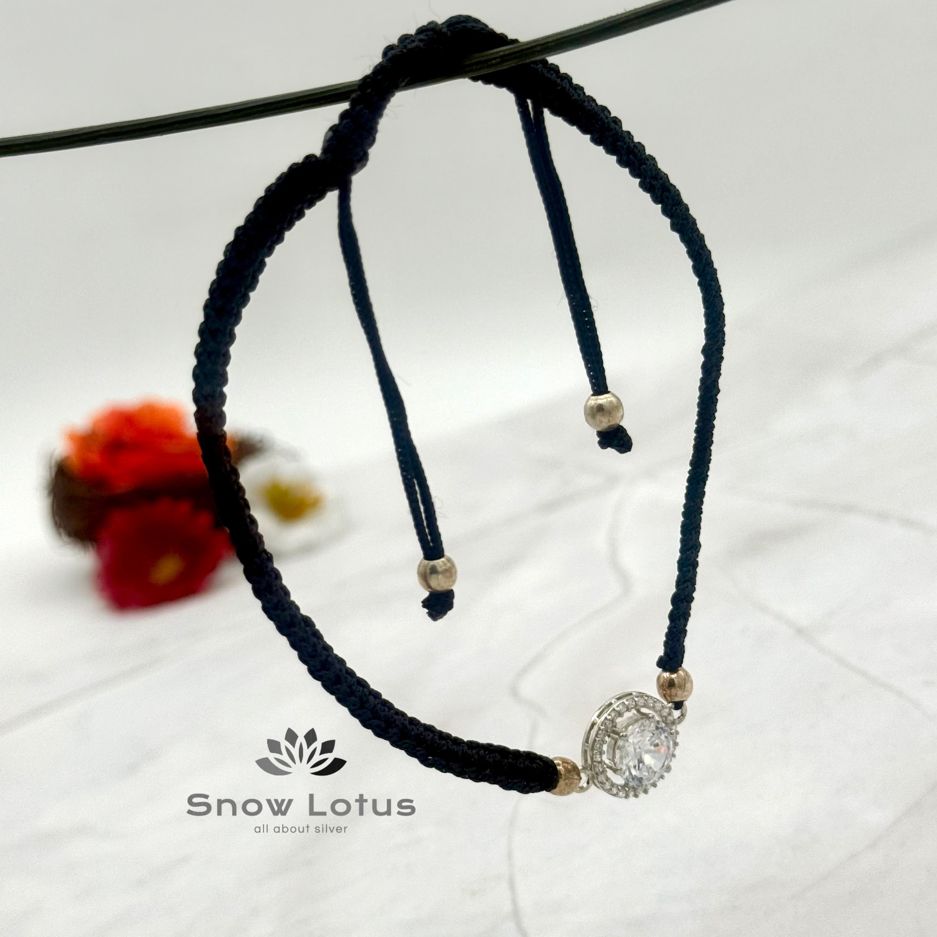 Shimmering Circular Nazariya Thread Anklet