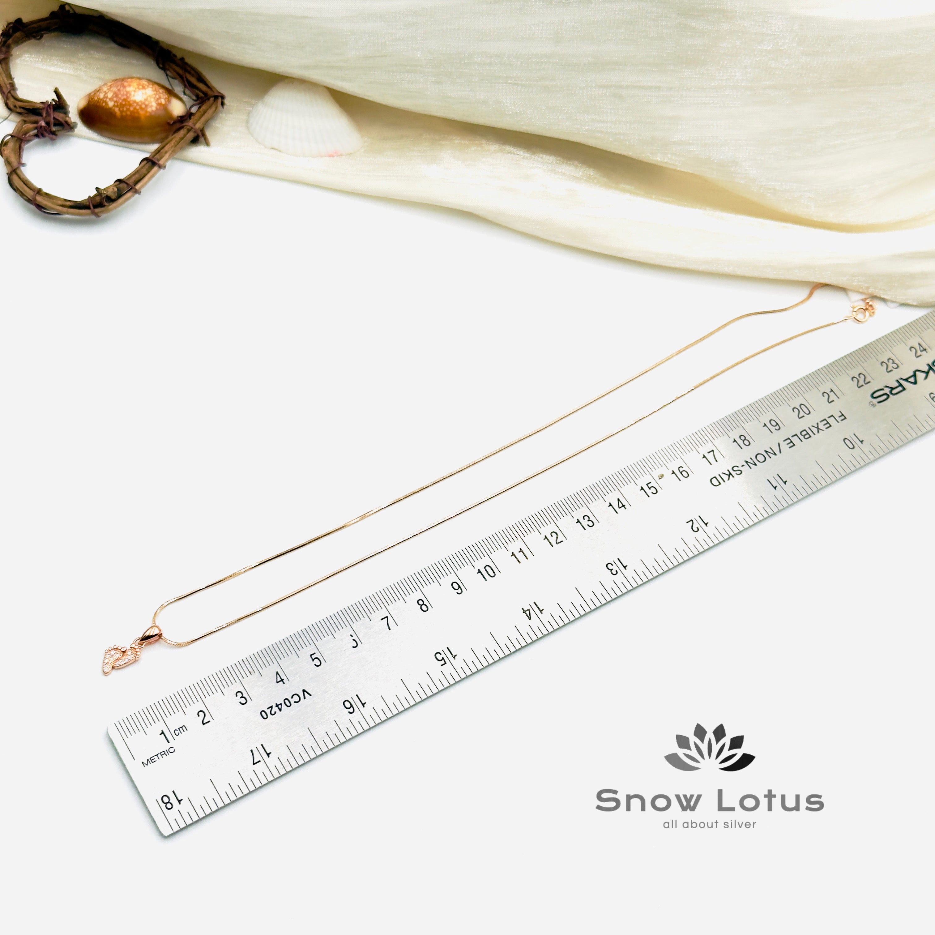 Rosegold Foot Pendant Set