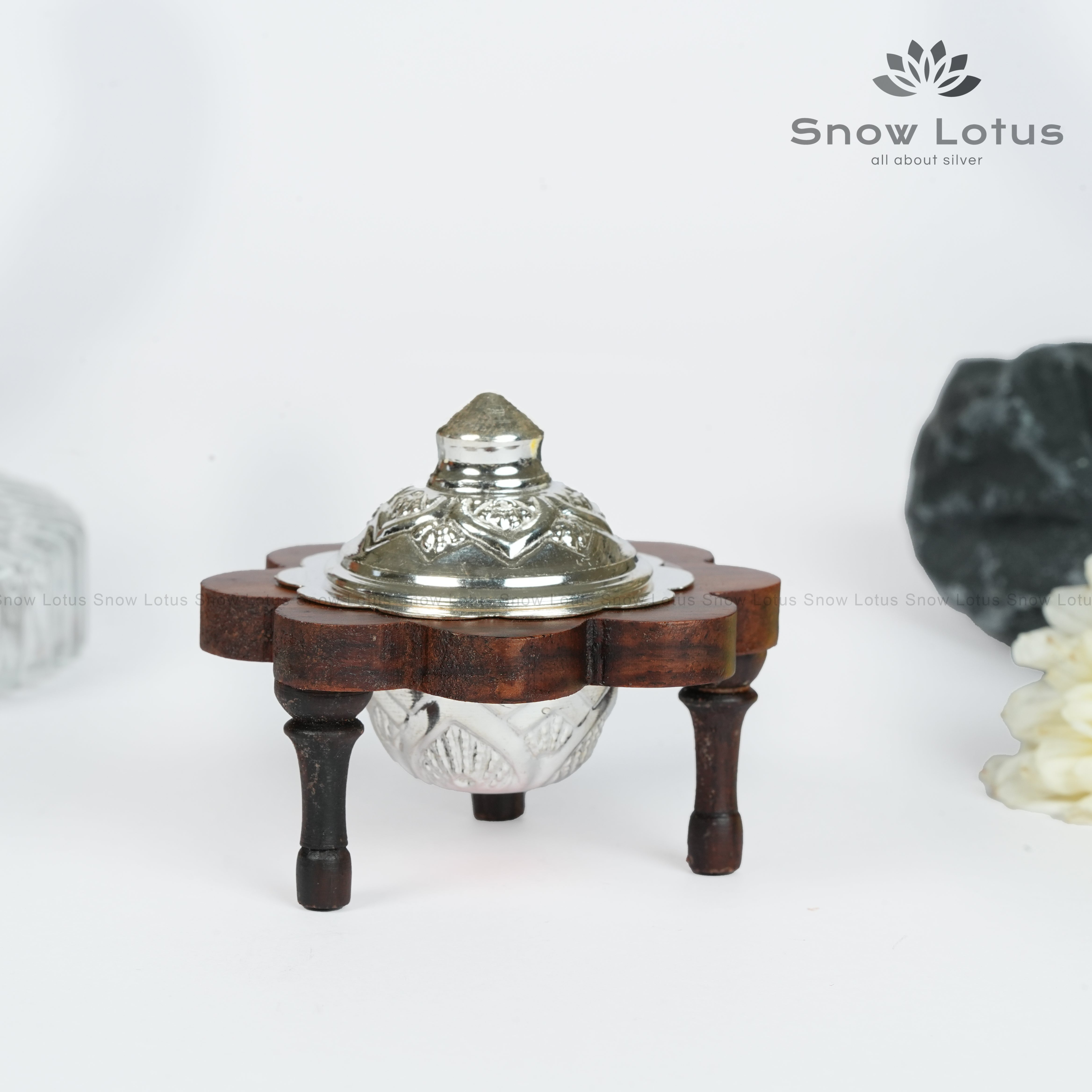 Rose Wood Mallika Kumkum Box