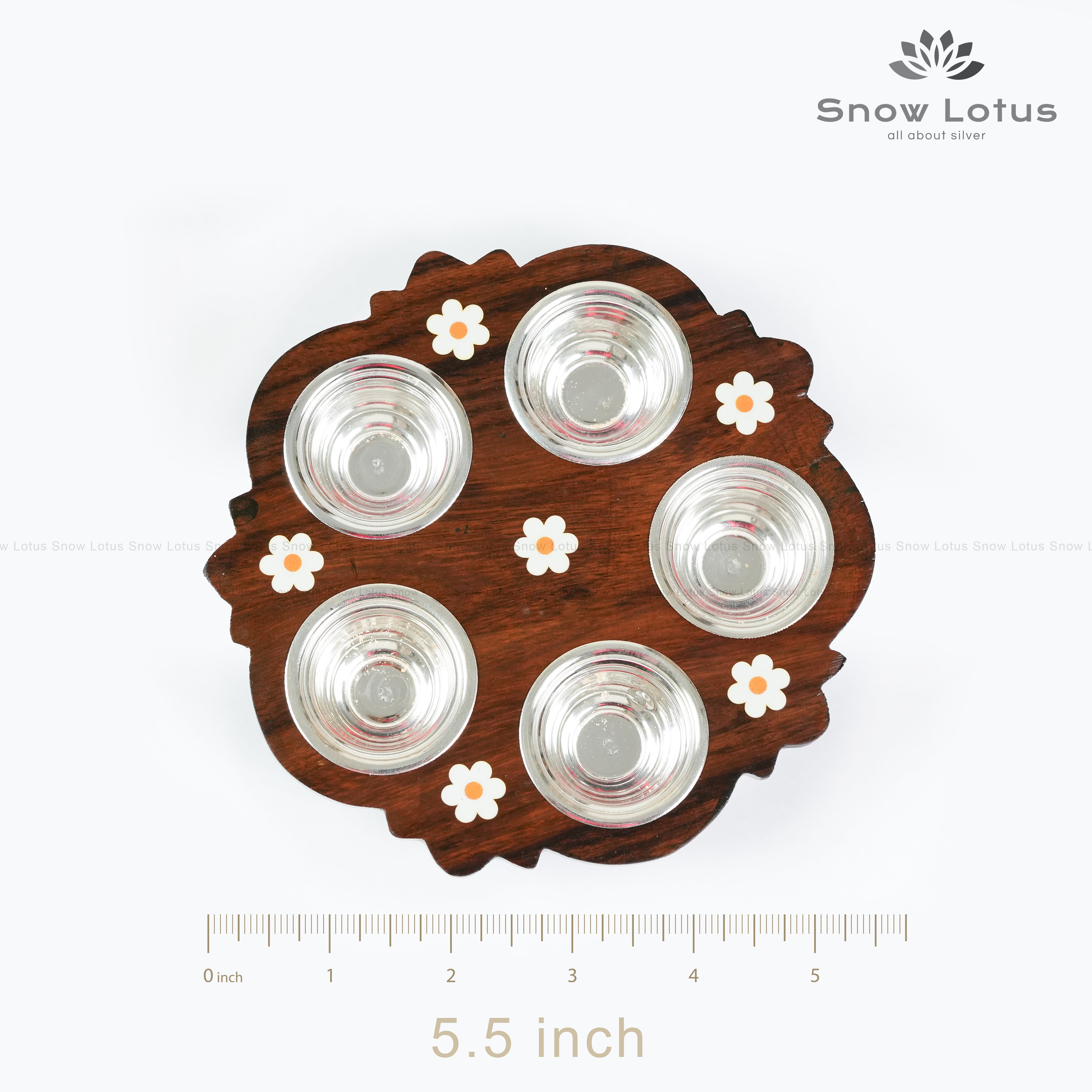 5 Cup Wooden Panchapali