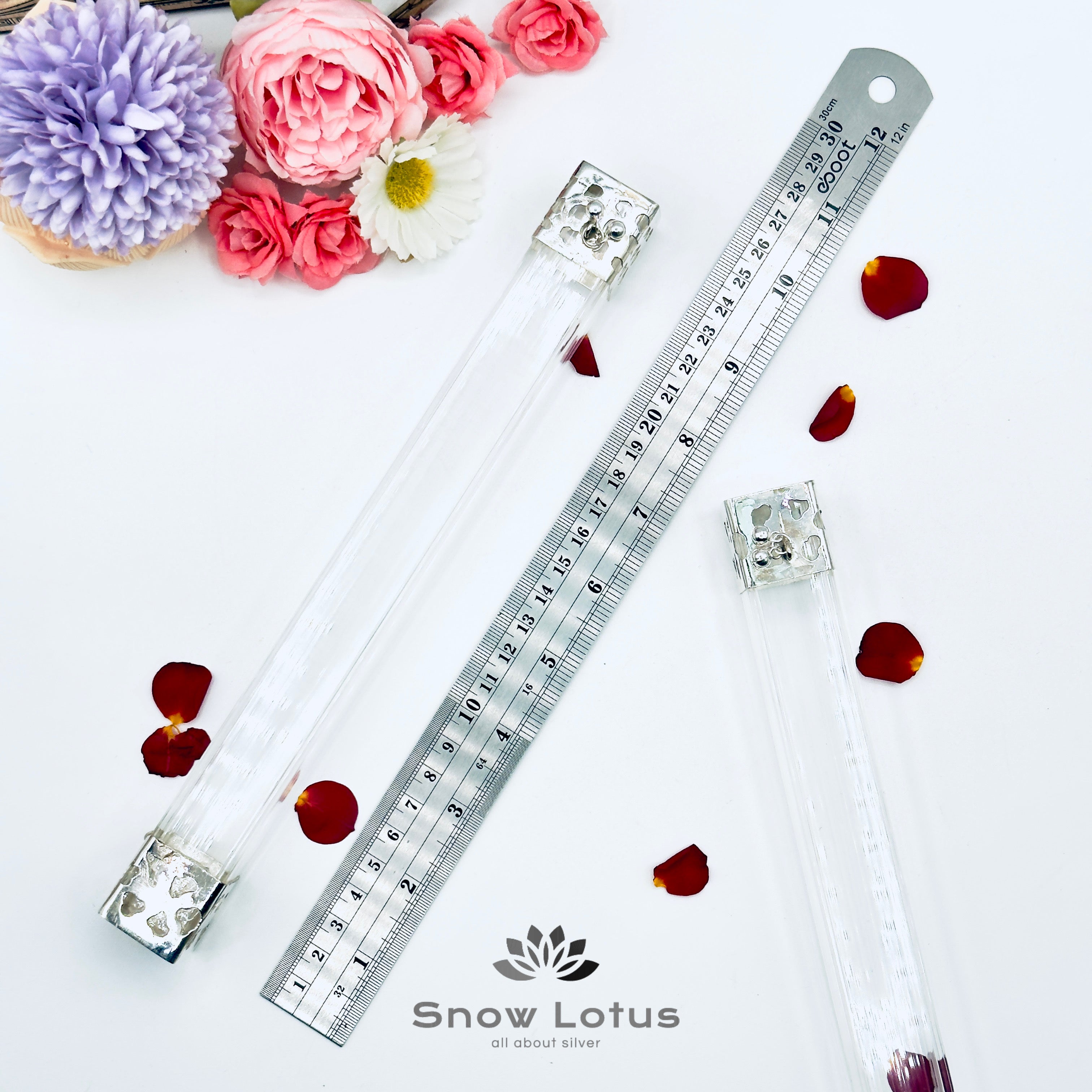 Silver Acrylic tube Agarabathi Holder Square