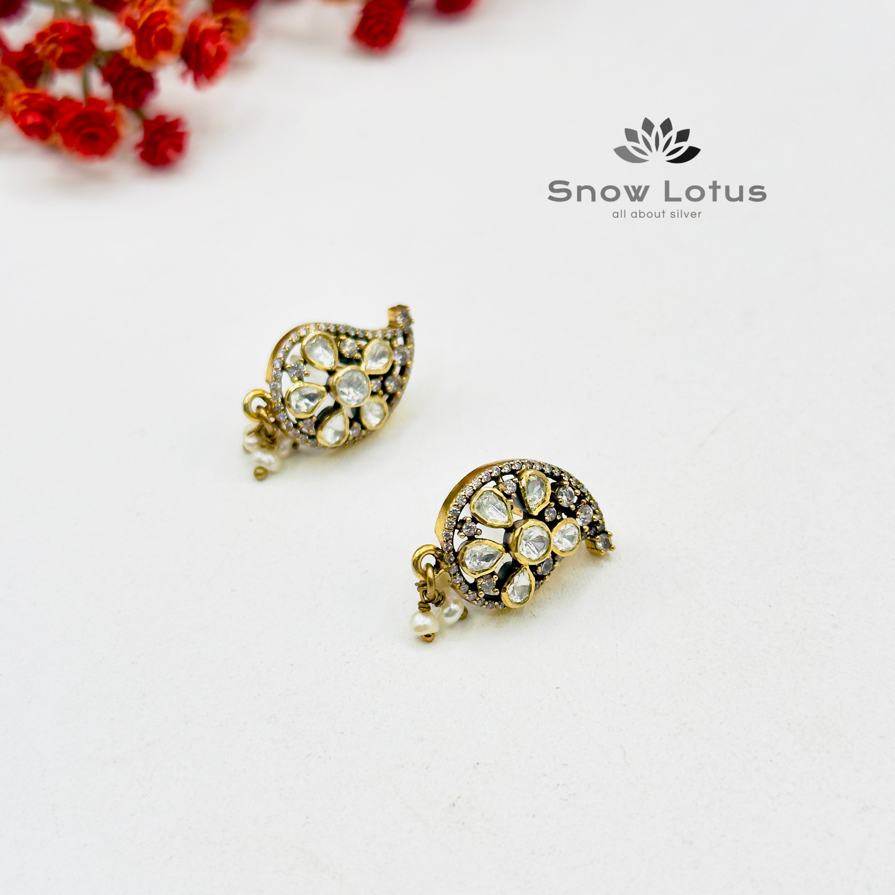 Mango Moissanite Studs