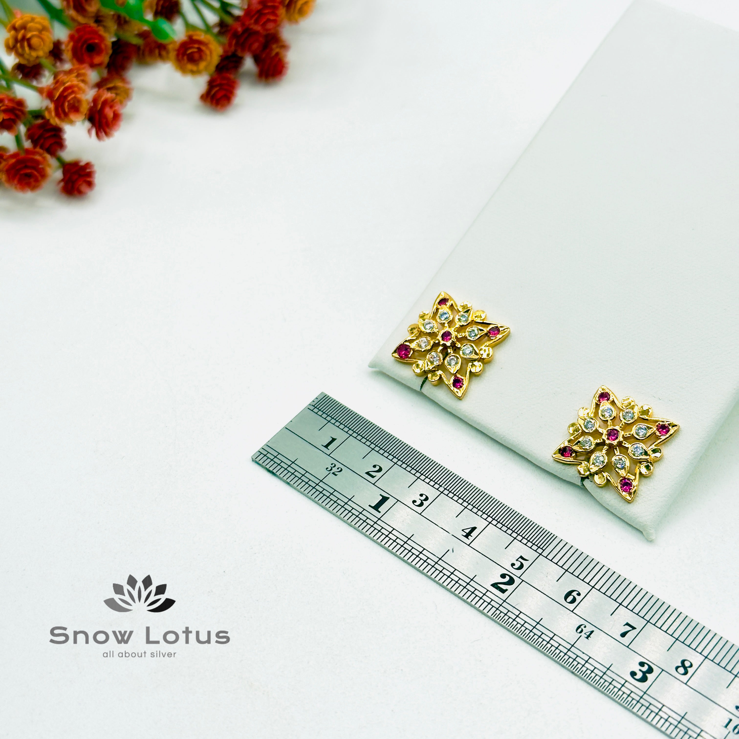 Star White & Pink Studs