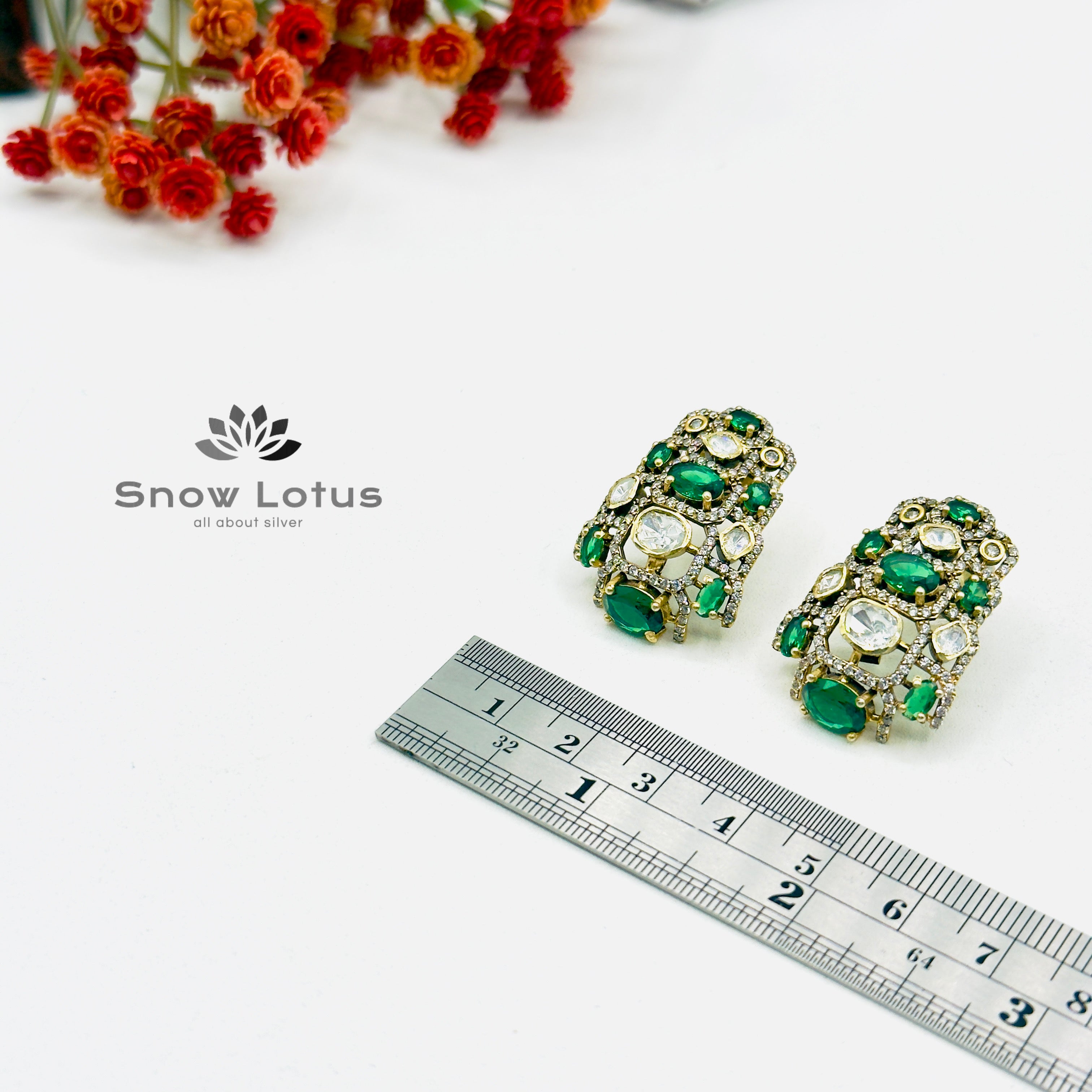 Graceful Green Moissanite Studs
