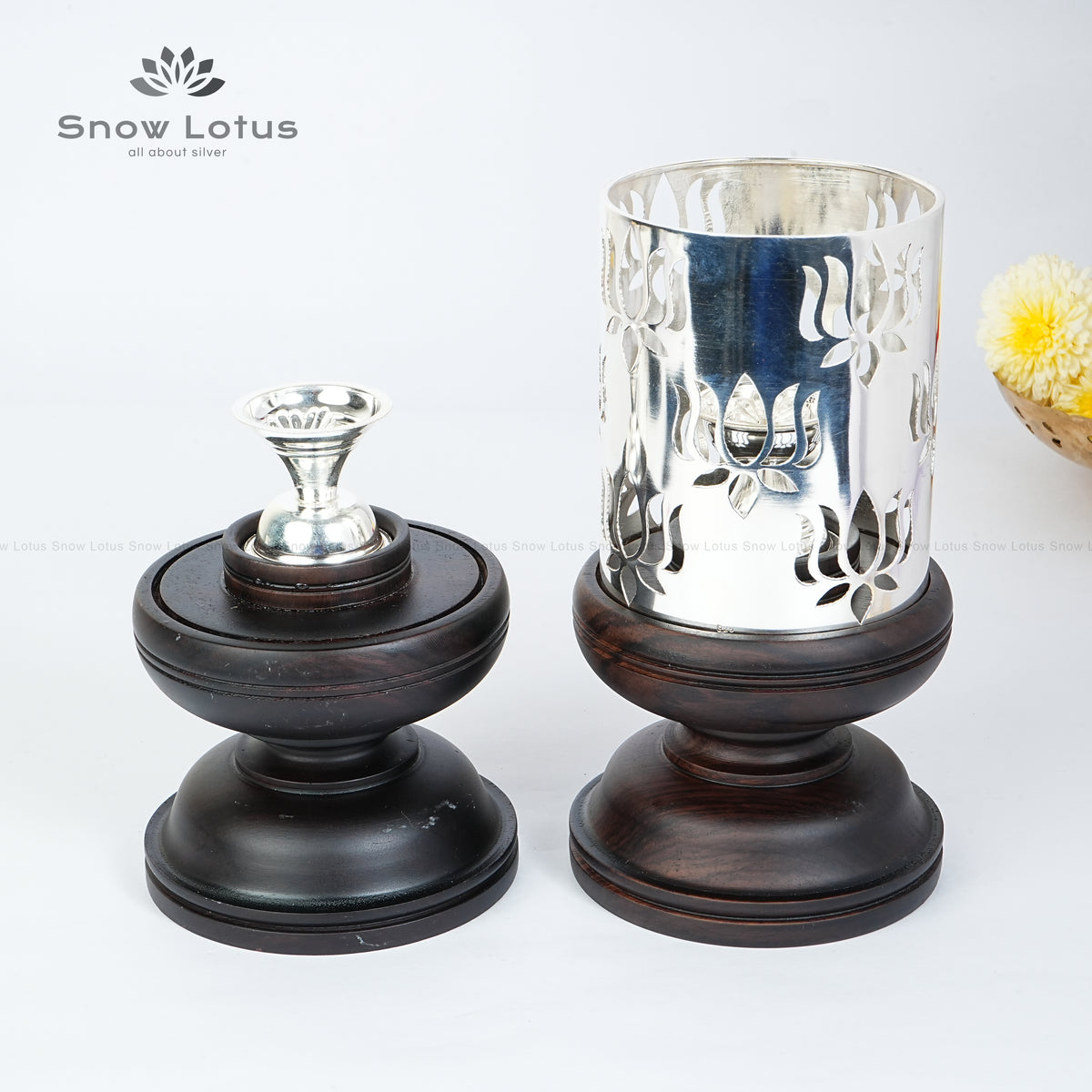 Rose Wood Kamalam Lamp