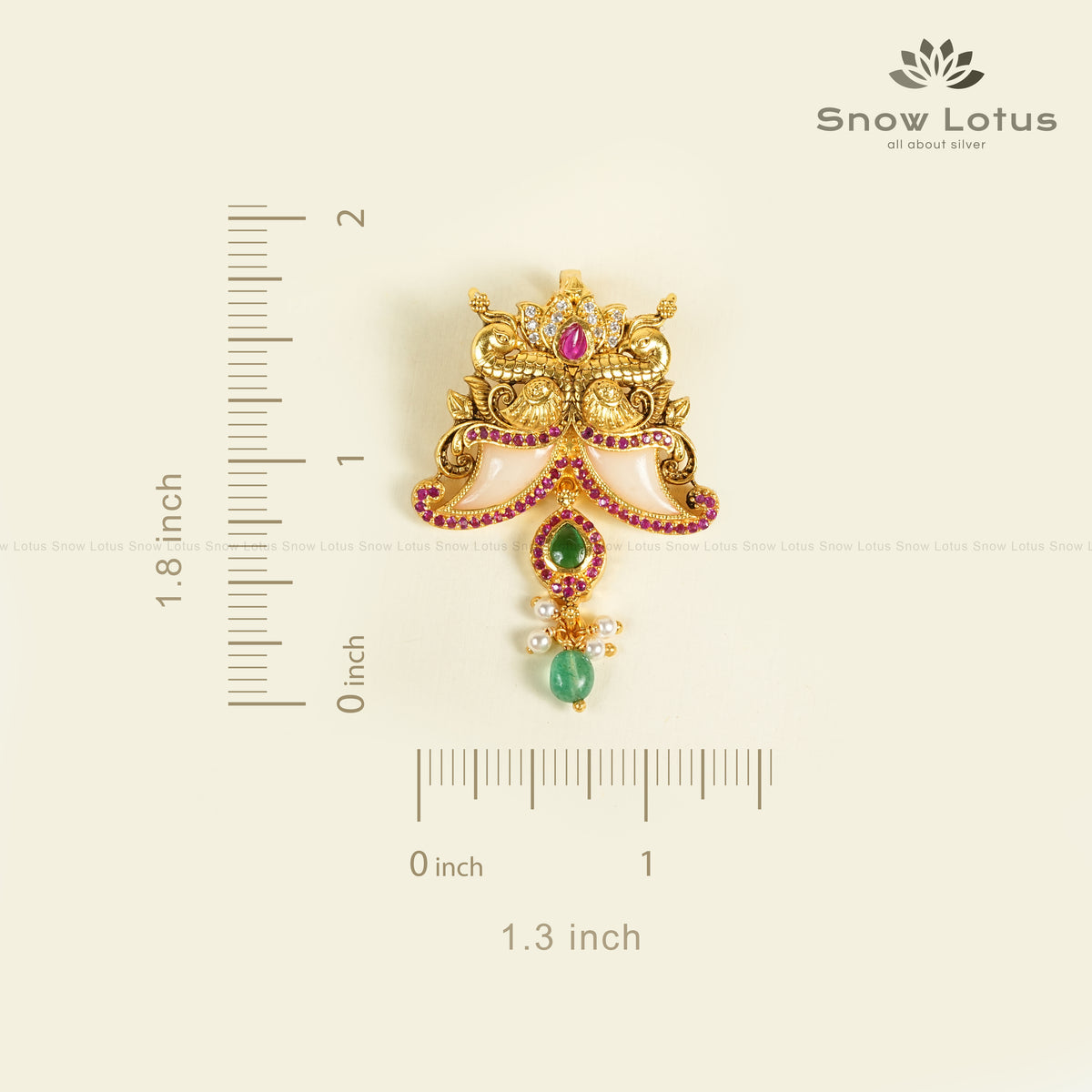 Emerald Grace Antique Puligoru Pendant