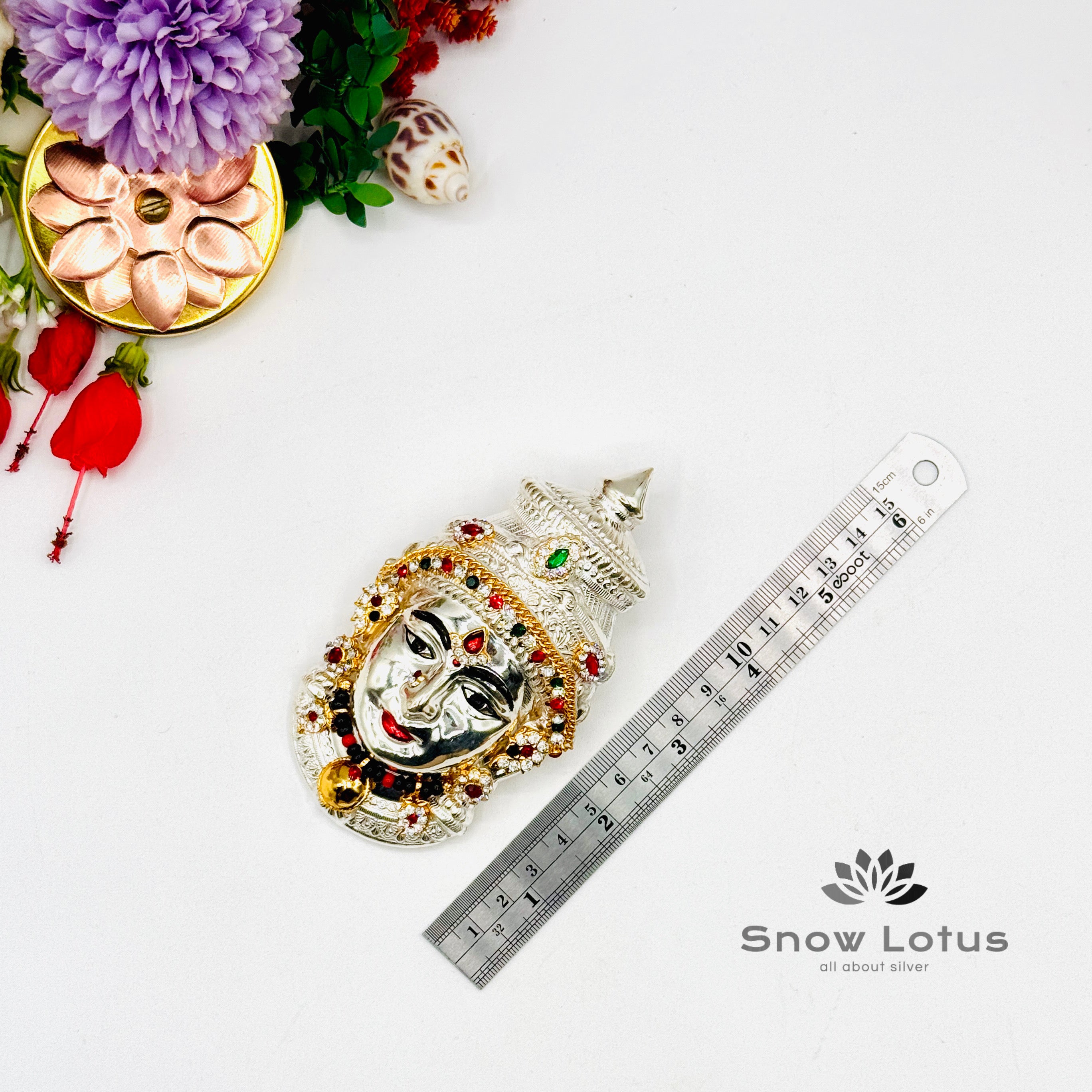 Ammavari face Silver Glossy finish with Accesories M1