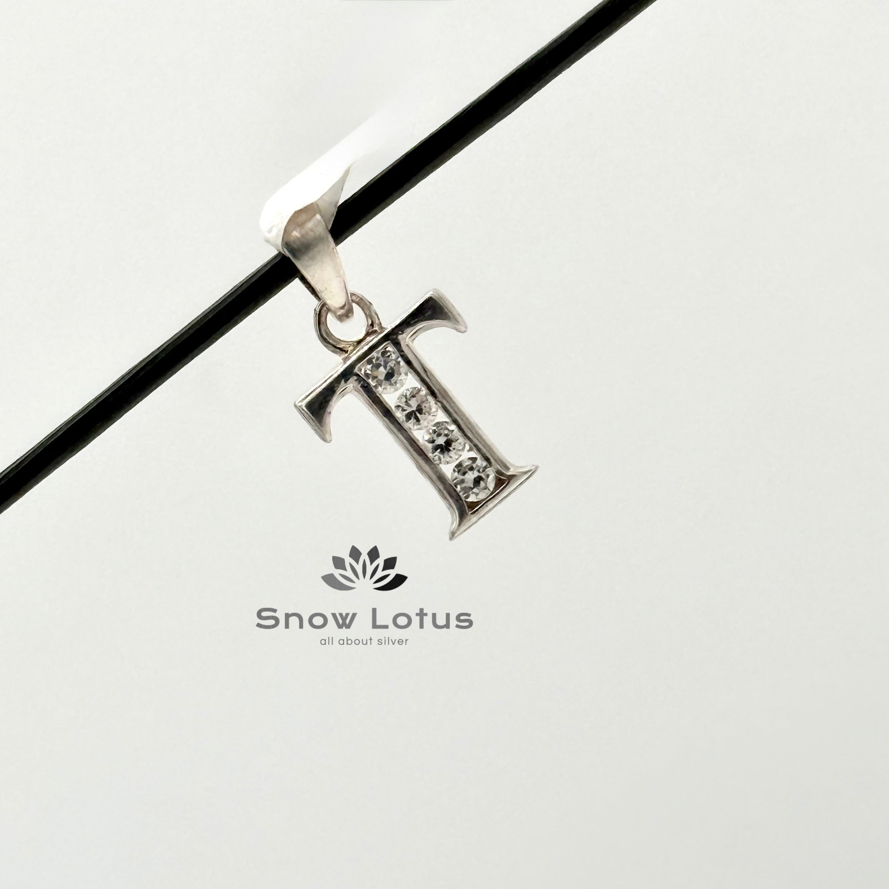 T Alphabet CZ Pendant Big