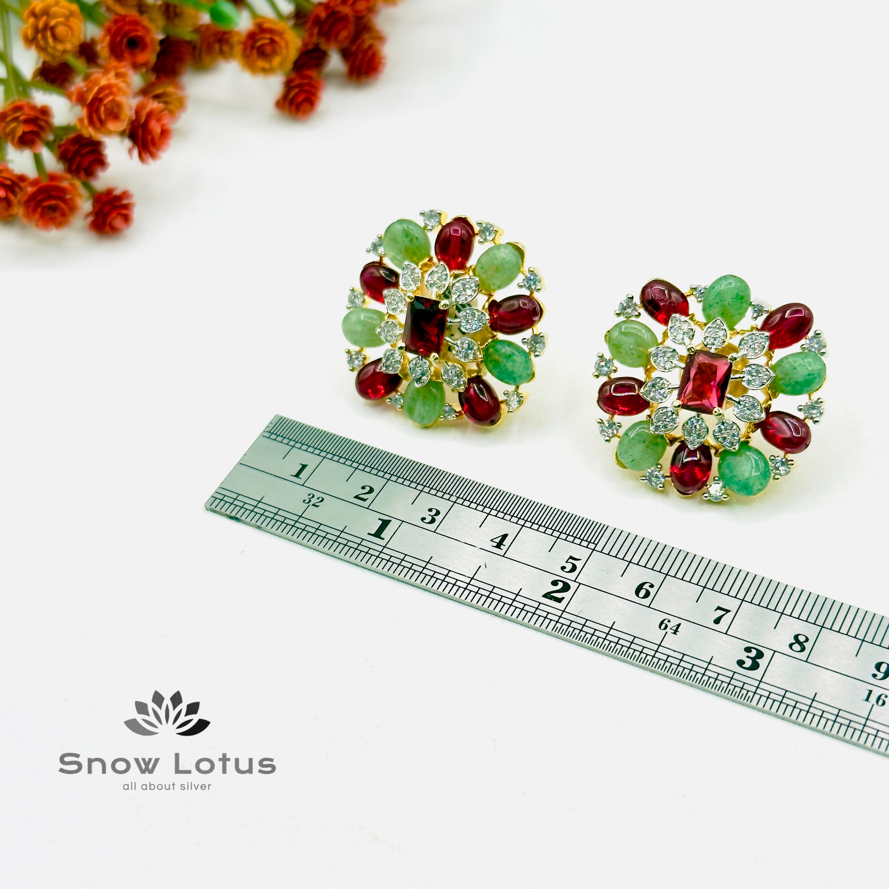 Red And Green Studs